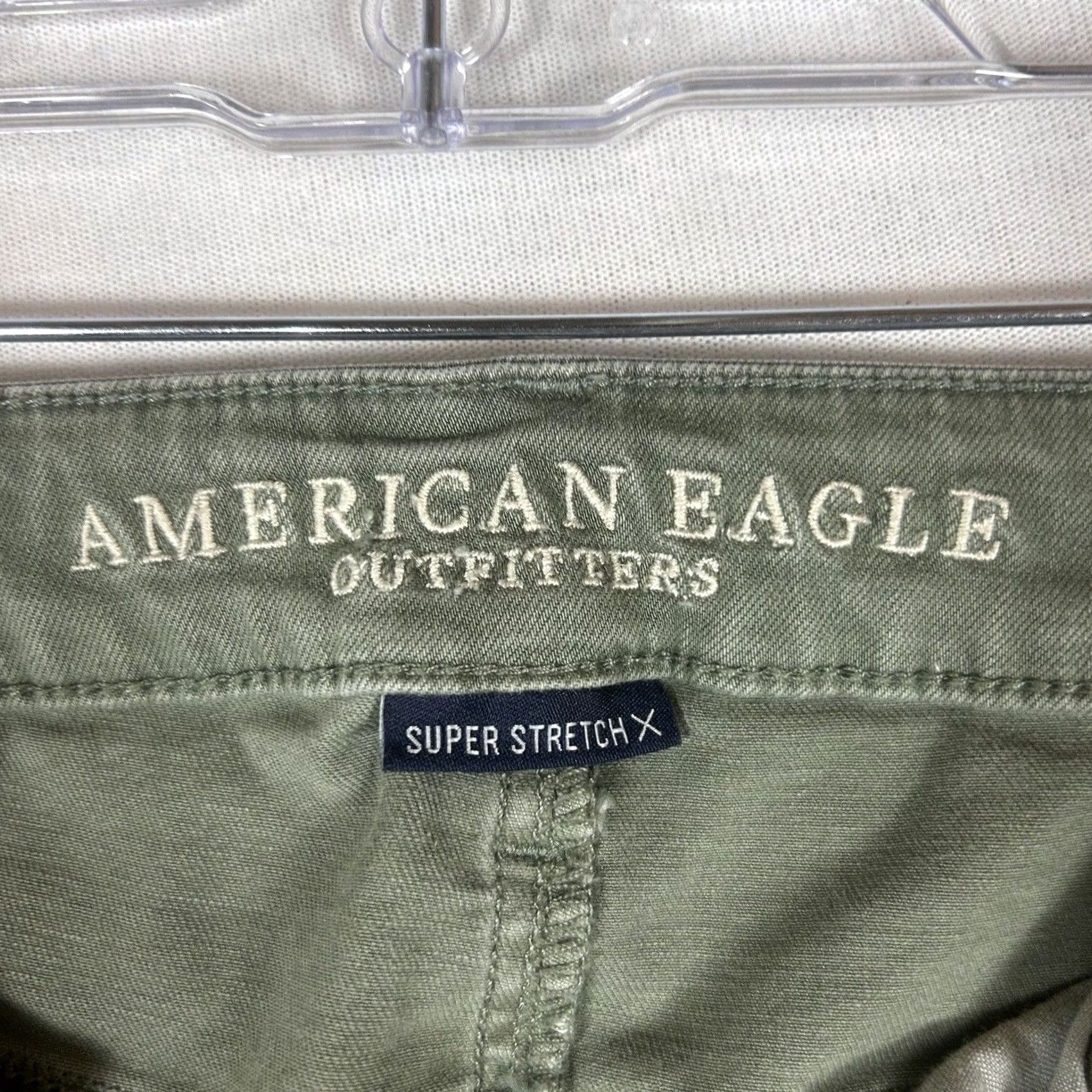 American Eagle Outfitters American Eagle Outfitters Super Stretch X Hi-Rise Jeggings Size 6 Green Jeans Size 28" / US 6 / IT 42 - 3 Thumbnail