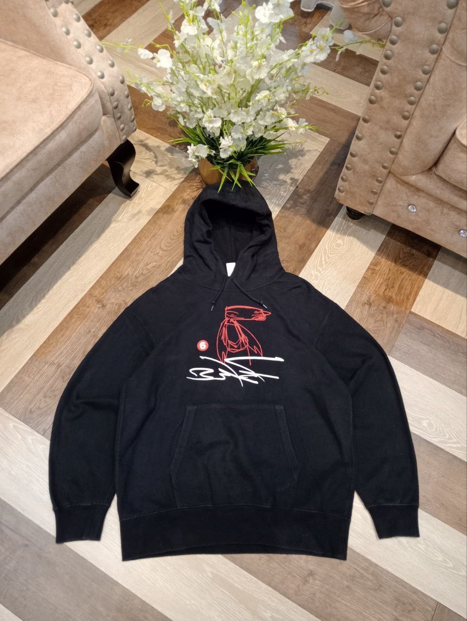 Futura × Uniqlo UNIQLO X FUTURA OVERSIZED HOODIE - SIZE L BLACK Size US L / EU 52-54 / 3 - 1 Thumbnail