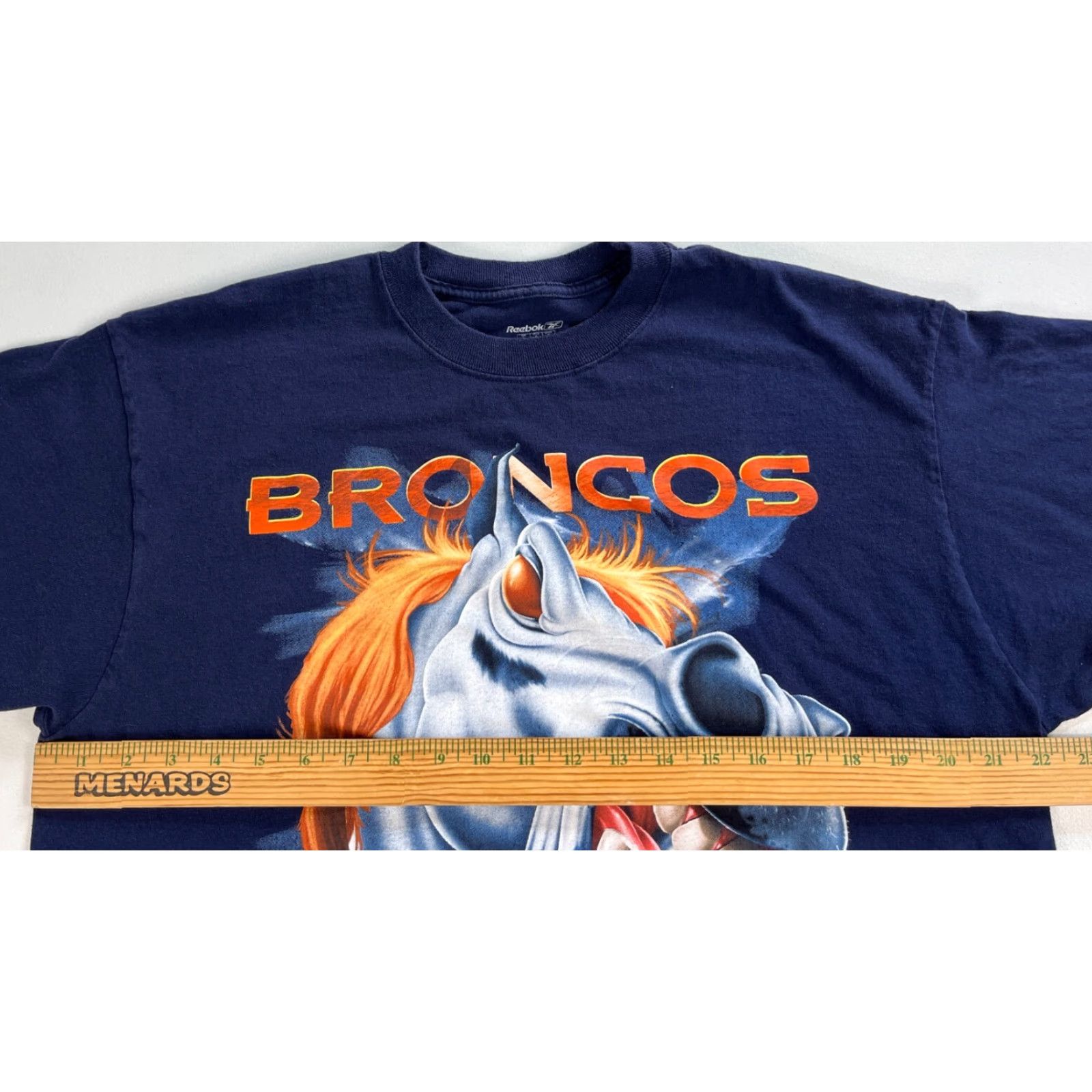 Reebok VINTAGE Reebok NFL Denver Broncos T-Shirt Mens Navy Cotton Sz L Size US L / EU 52-54 / 3 - 8 Thumbnail