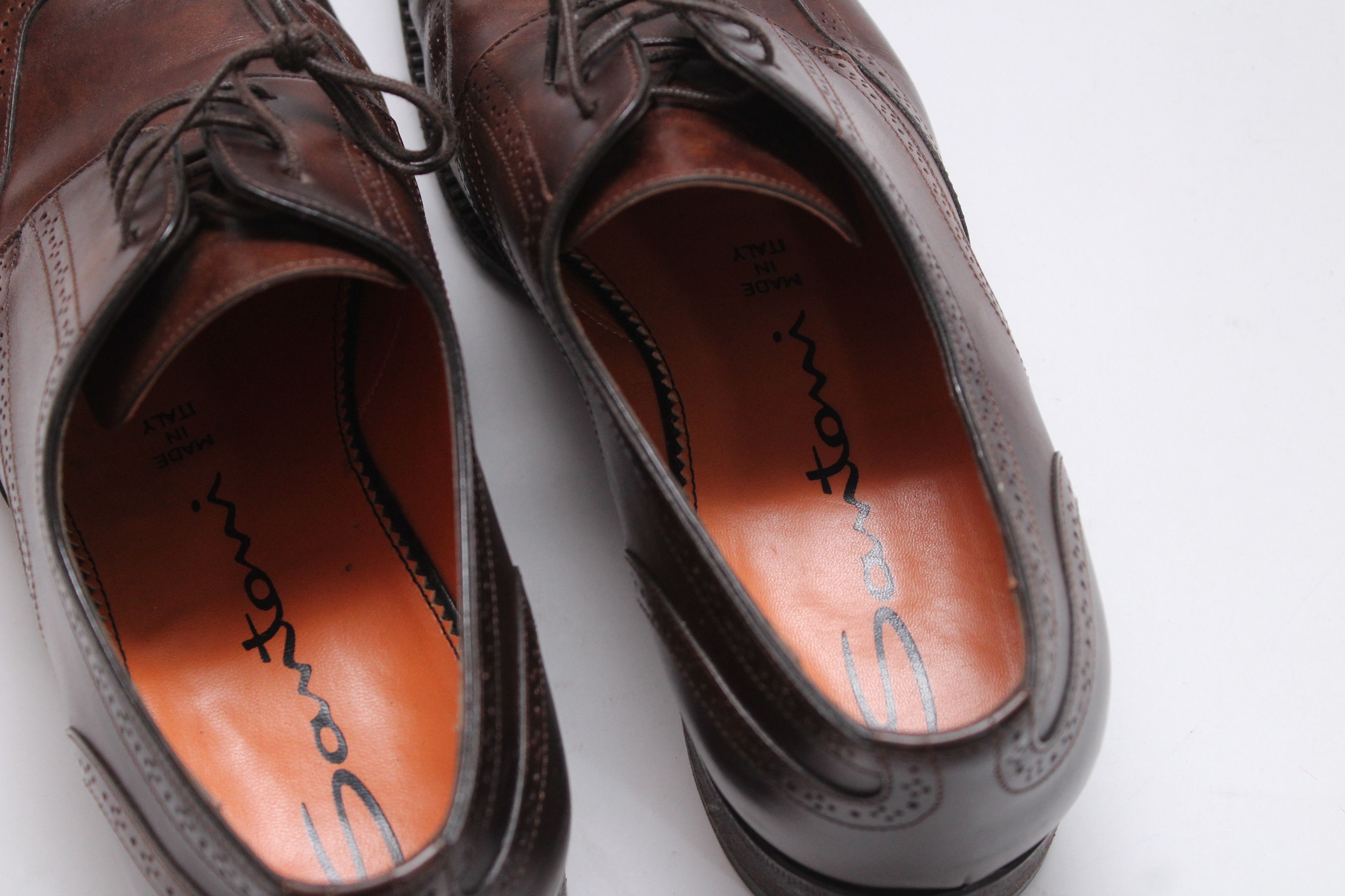 Santoni Santoni Derby Leather Shoes Size 6 UK Authentic Size US 7.5 / EU 40-41 - 13 Thumbnail