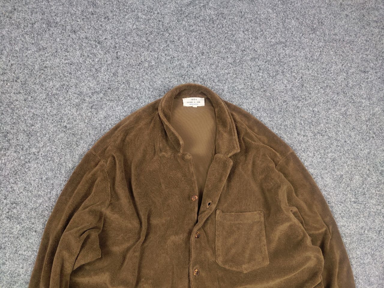 Designer Plus 315 Designed in Lisbon Overshirt Button Velour brown Size US XL / EU 56 / 4 - 4 Thumbnail