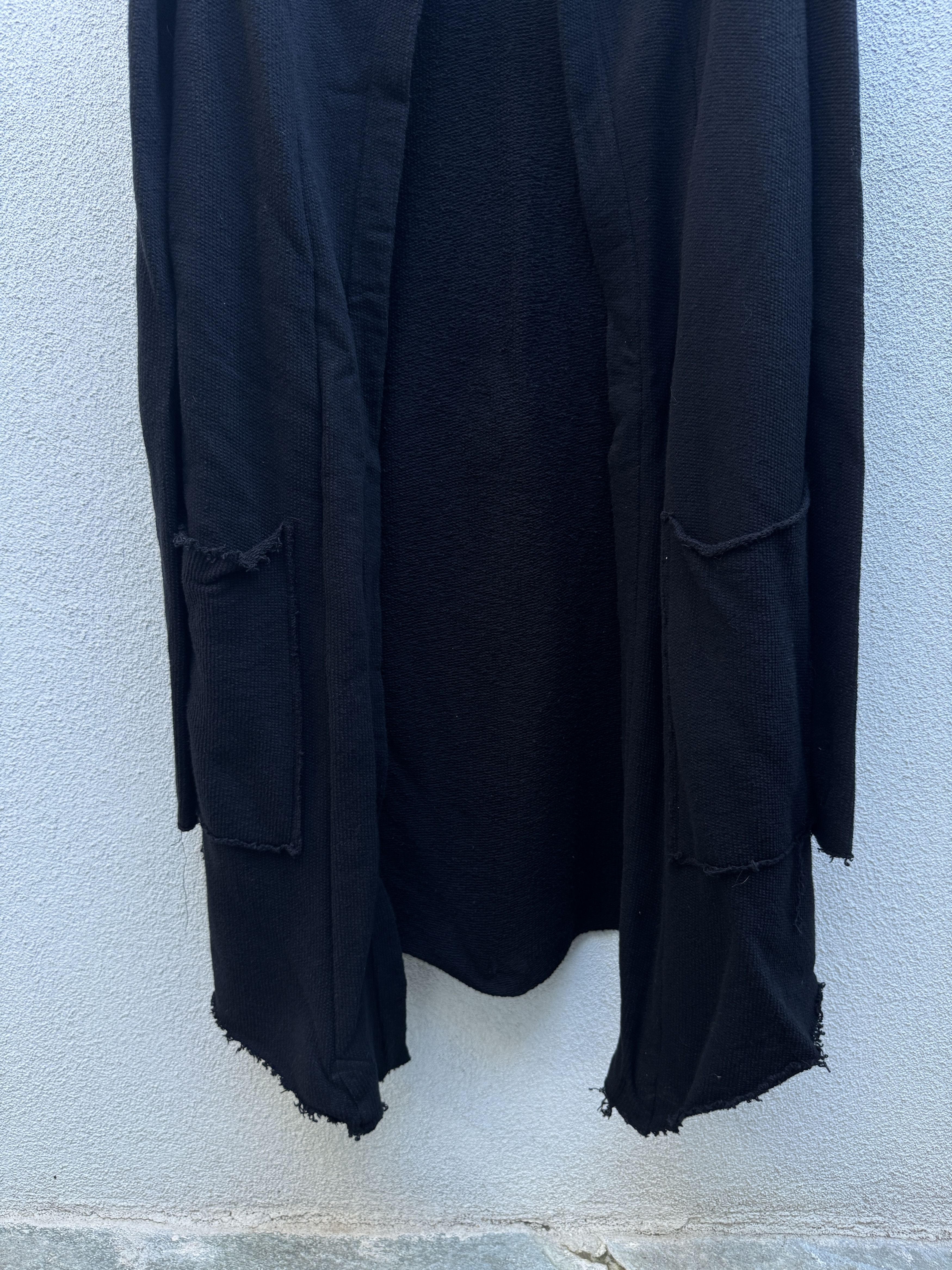 Thom Krom Thom Krom Long Asymetric Cardigan Black Cotton Rippstrick M Size US M / EU 48-50 / 2 - 4 Thumbnail