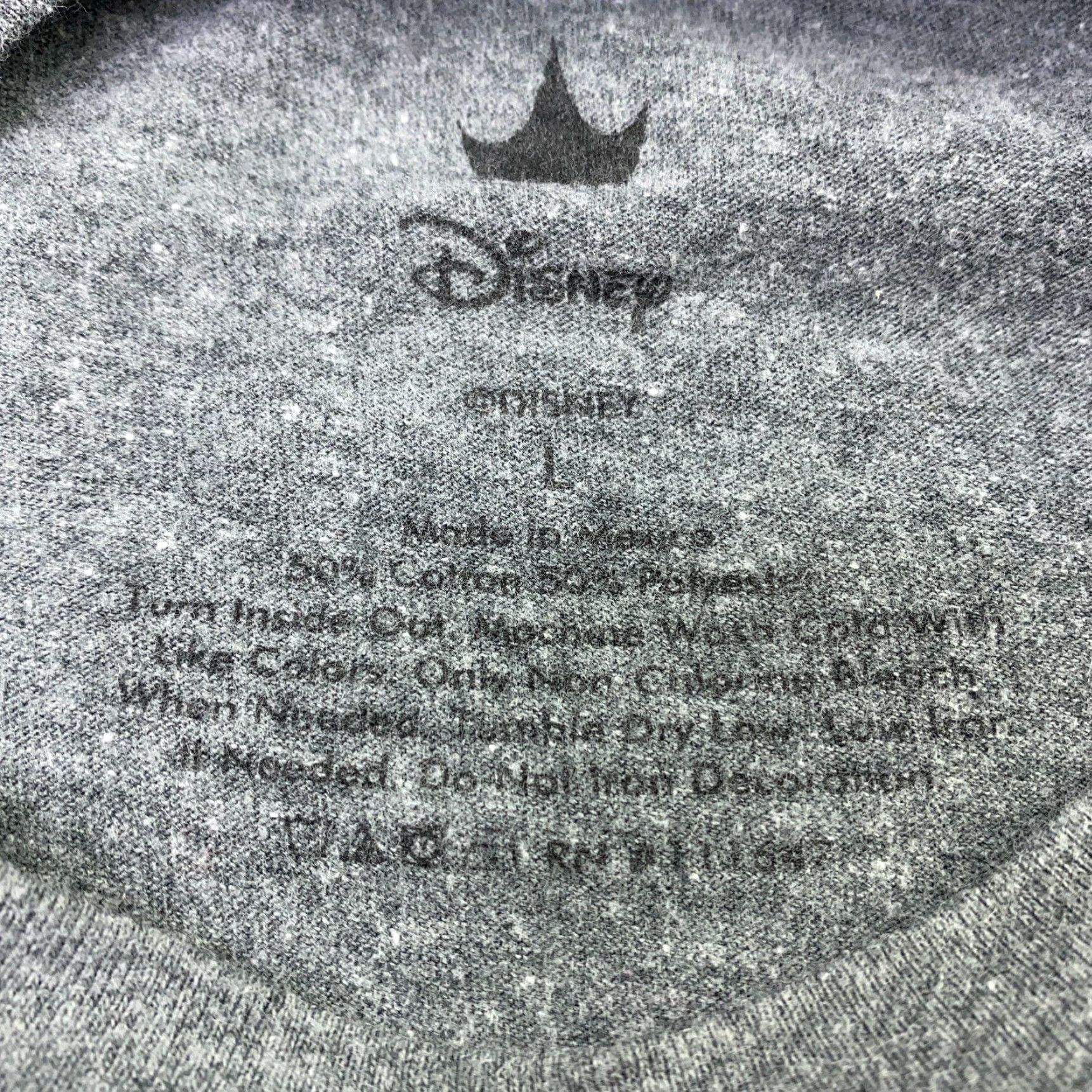 Disney Disney Shirt Mens Adult Large Gray Ariel Little Mermaid Short Sleeve Crew Neck Cotton Blend Graphic Print 90s Movie Theme Size US L / EU 52-54 / 3 - 4 Thumbnail