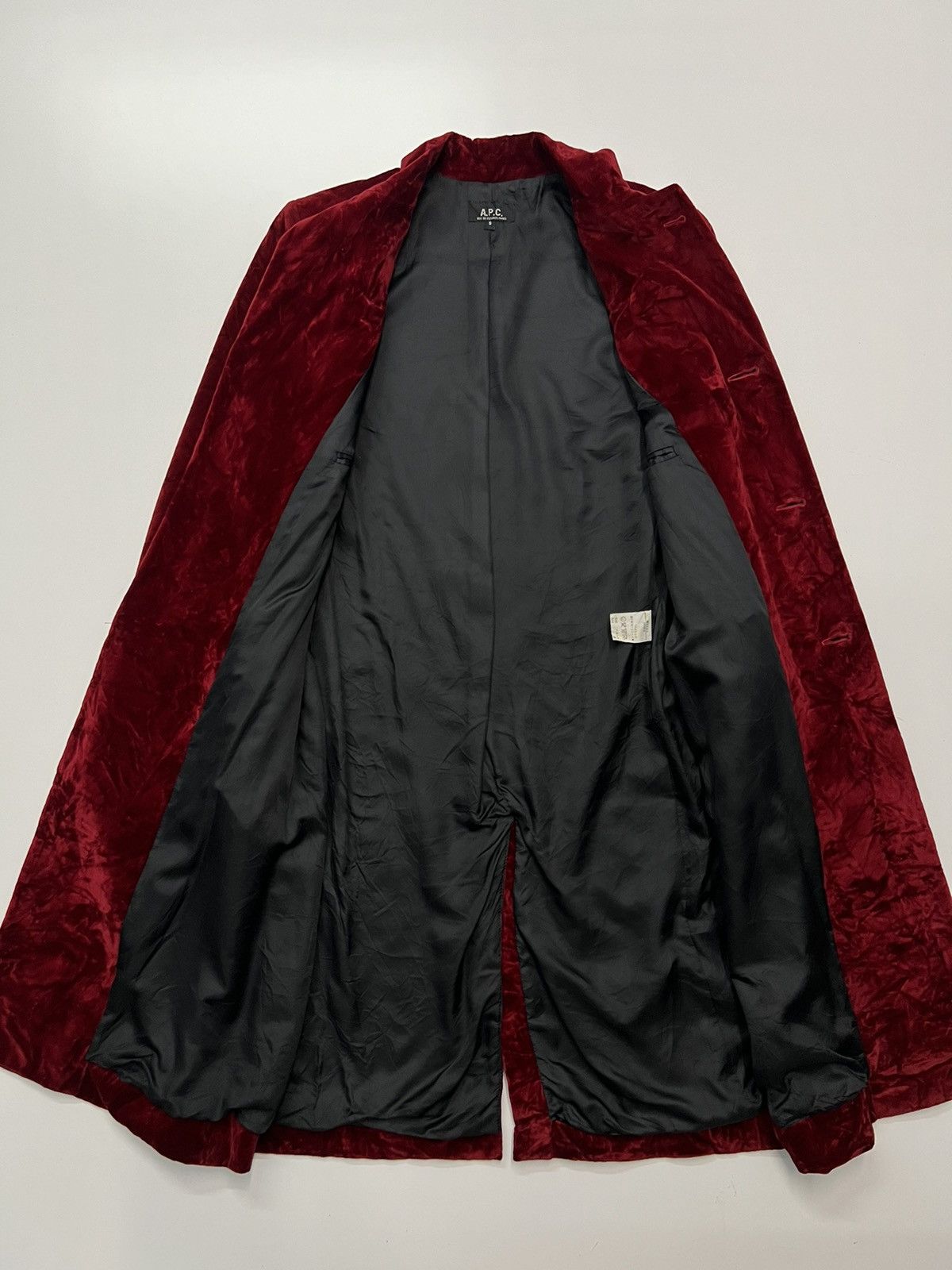 A.P.C. 🔥APC RUE DE FLEURUS PARIS VELVET OVERCOAT Size S / US 4 / IT 40 - 4 Thumbnail