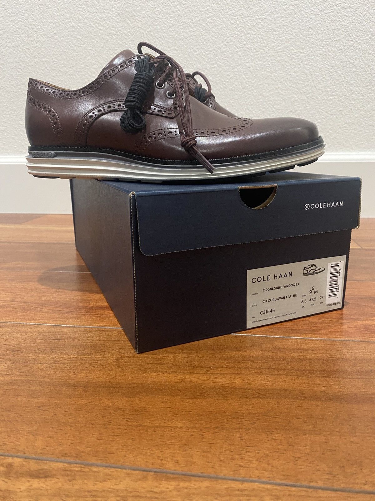 Cole Haan Cole Haan ØriginalGrand Wingtip - Cordovan -C31546 - US 9.5M Size US 9.5 / EU 42-43 - 1 Thumbnail