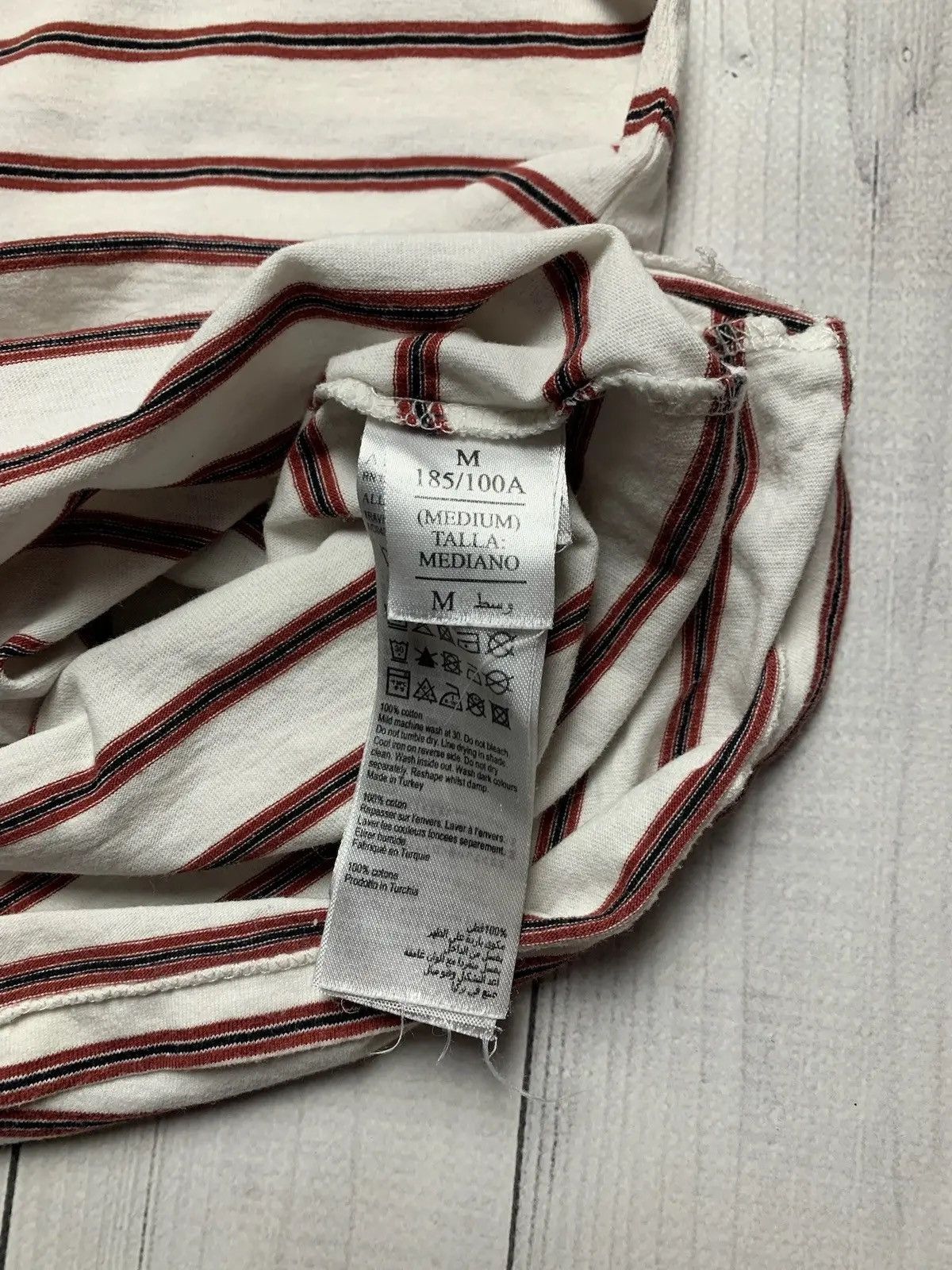 Allsaints Vintage allsaints striped tee logo size M rare Size US M / EU 48-50 / 2 - 6 Thumbnail