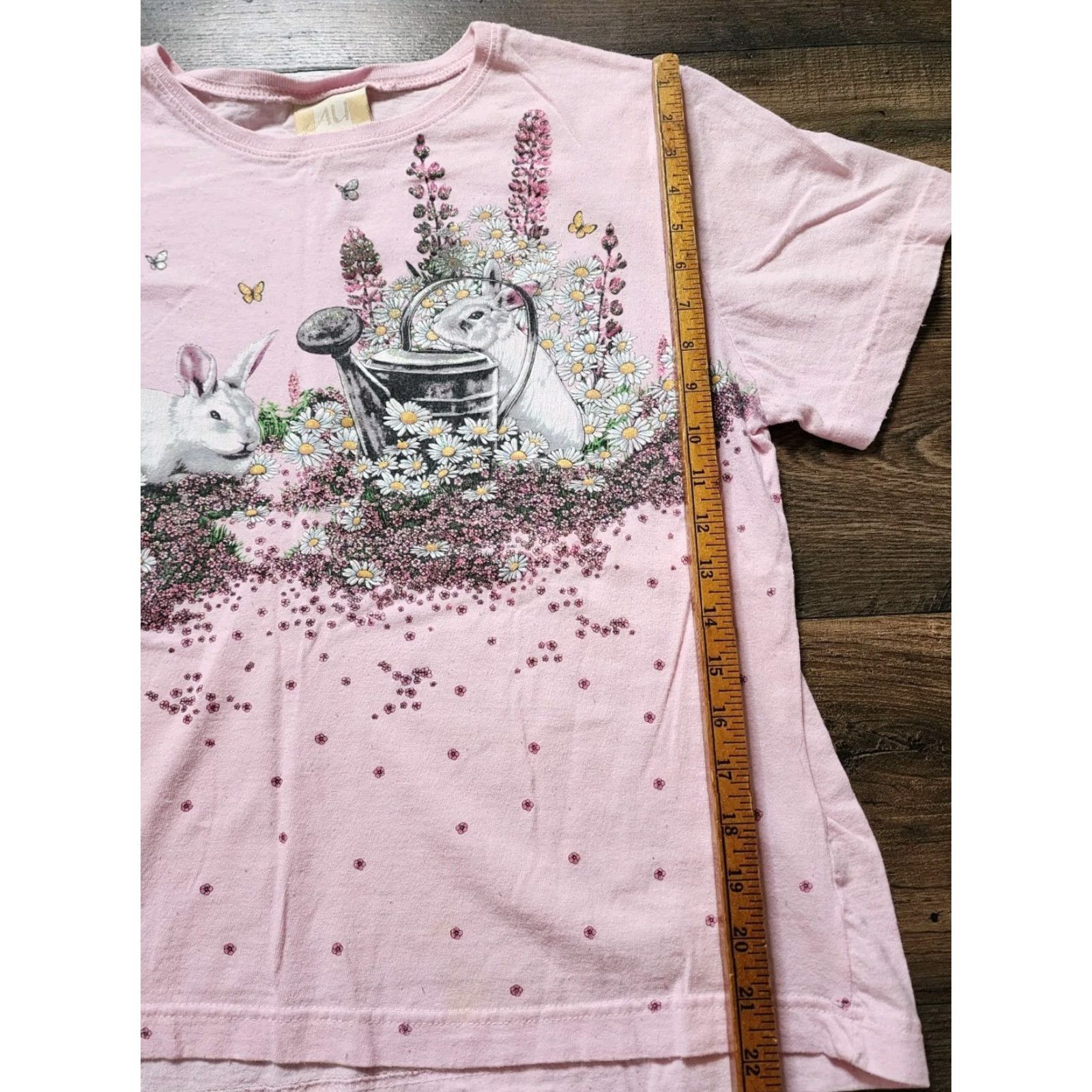Vintage VINTAGE 80s Bunny T Shirt Art Unlimited Pink Cotton Short Sleeve Round Neck Unisex Adults L Easter Spring 80s Theme Regular Mens Womens Boys Girls Size US L / EU 52-54 / 3 - 2 Thumbnail