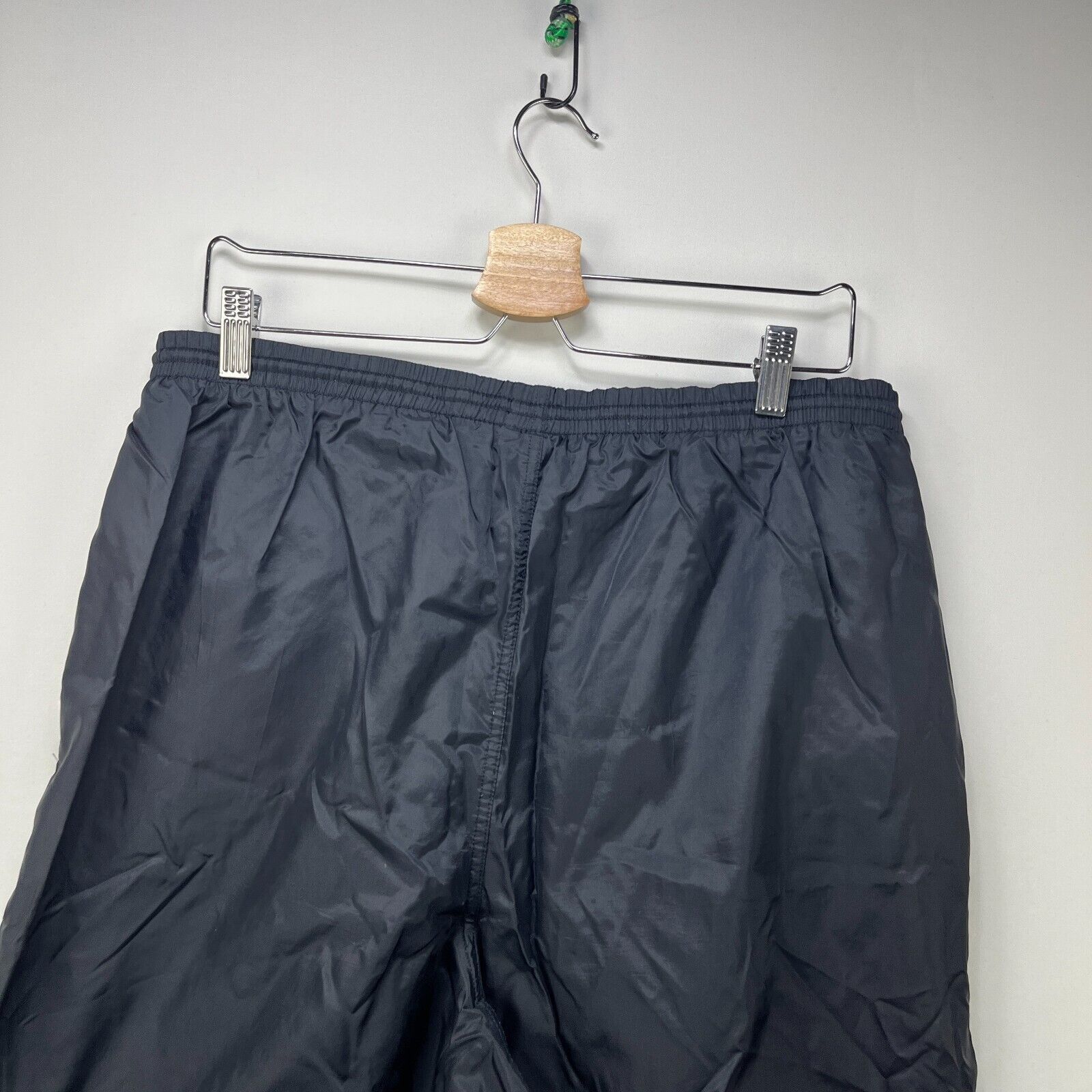 Nike × Vintage Vintage 90s Nike Windbreaker Pants Black Swoosh XL Swishy Size US 42 / EU 58 - 12 Thumbnail
