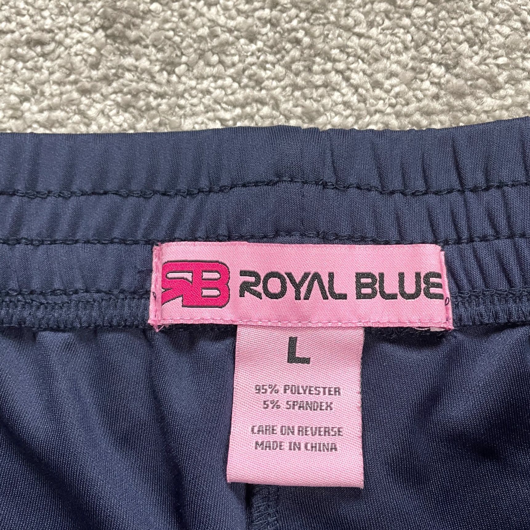 Vintage VINTAGE Royal Blue Track Pants Womens Juniors L Blue Polyester Spandex Tapered Leg Elastic 29x27 Pockets Athletic Size 36" / US 14 / IT 50 - 5 Thumbnail