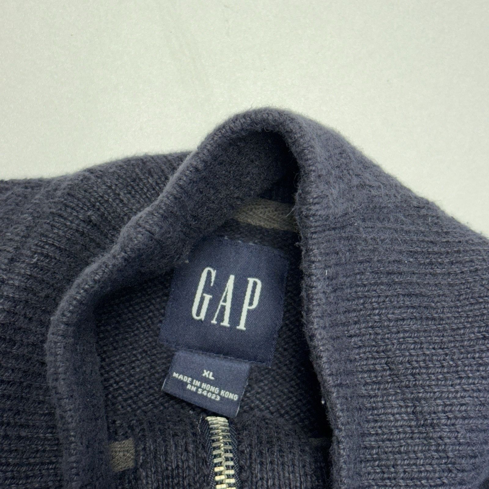 Gap Vintage Gap Cardigan Knit Sweater Mens XL Blue Full Zip Size US XL / EU 56 / 4 - 10 Thumbnail
