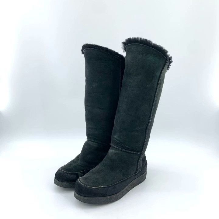 Other Stella Luna Black Fur-Lined Flat Mid-Calf Boots Size US 4 / IT 34 - 1 Thumbnail