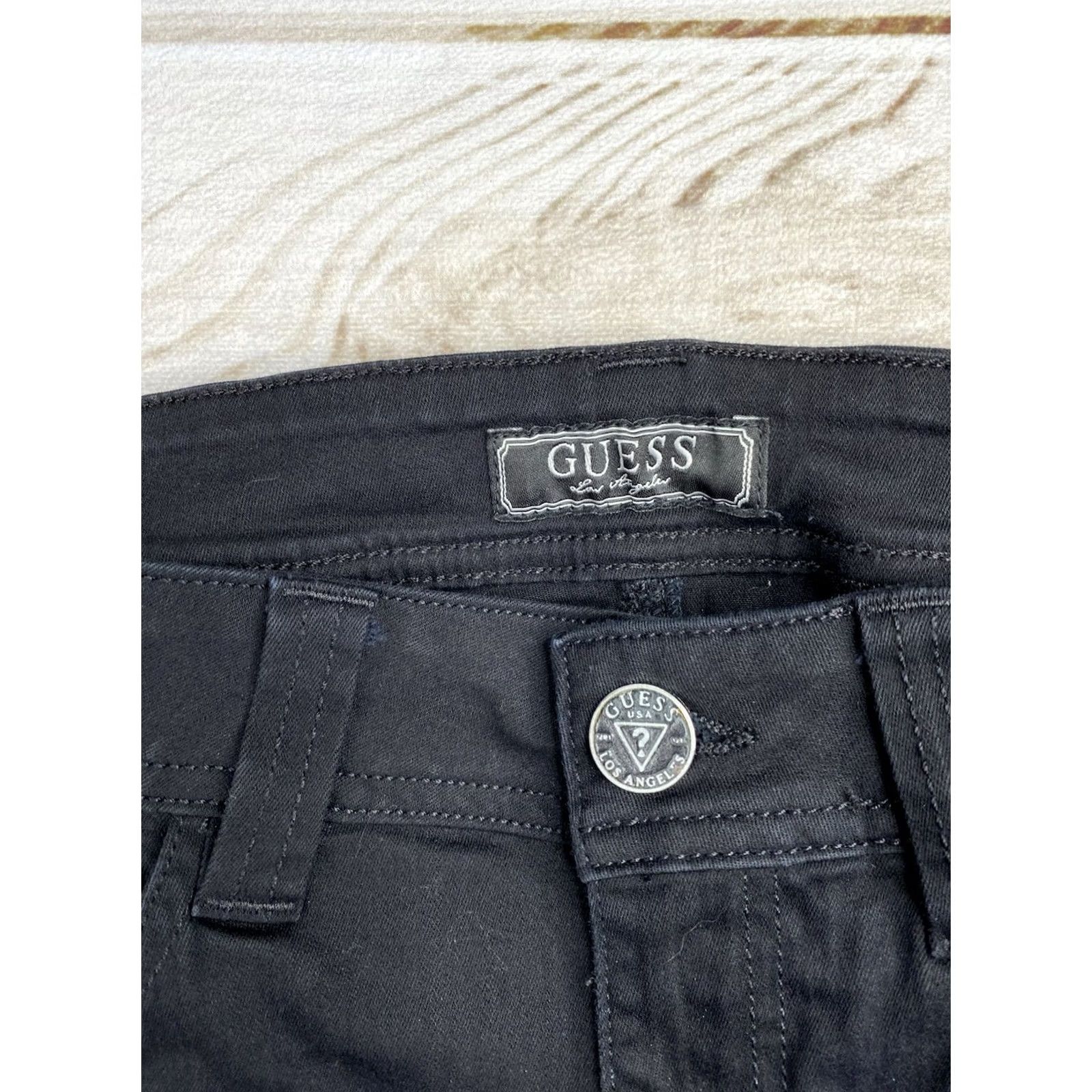 Apt. 9 Apt 9 Jeans Womens Sz 10 Black Mid Rise Bootcut 5-Pocket Denim Stretch Dark Wash Tummy Control Fall Winter Spring Features Pockets Mens? Size 32" / US 10 / IT 46 - 5 Thumbnail