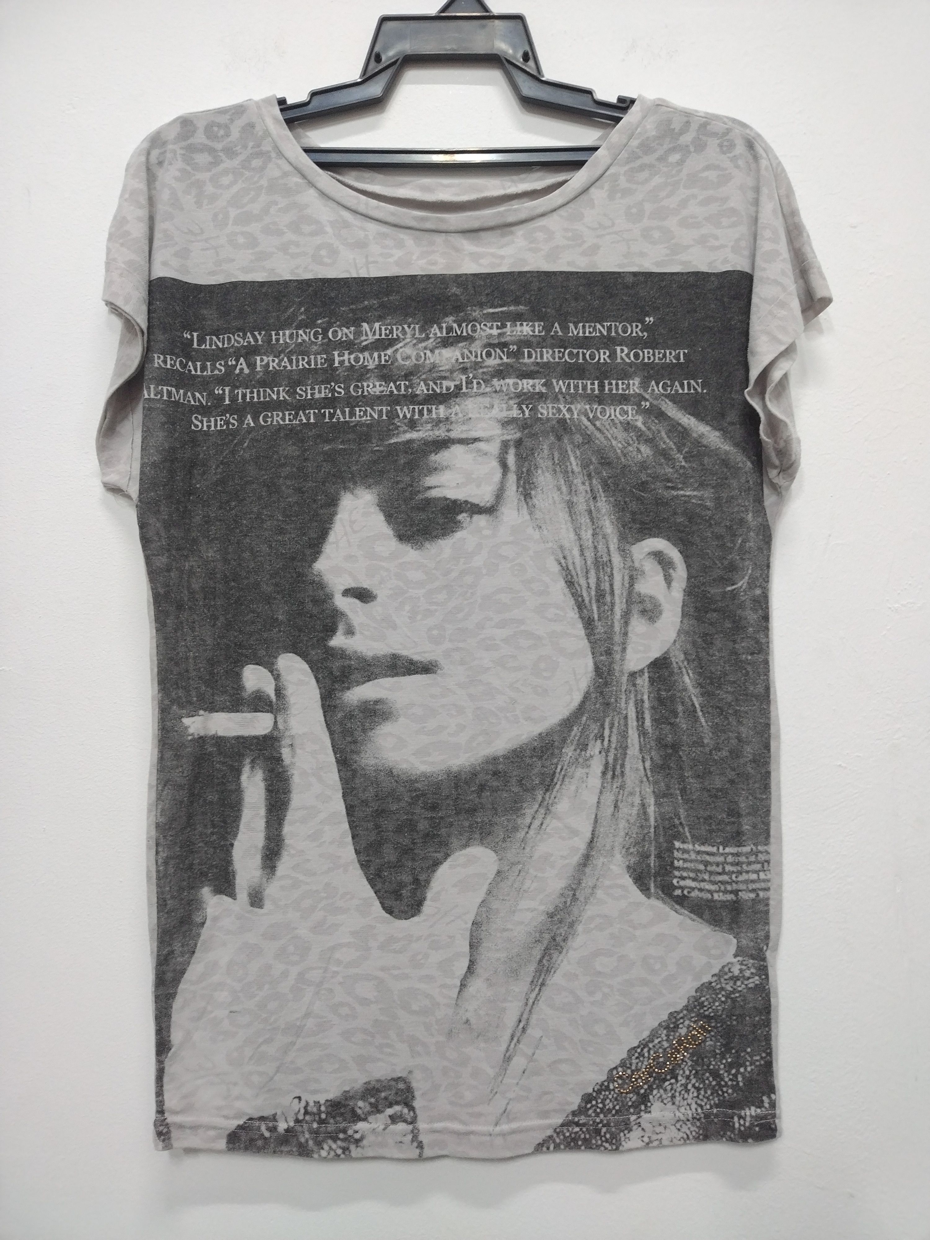 Japanese Brand 💥 Lindsay lohan X carcoroli awesome image T shirt blouse Size L / US 10 / IT 46 - 6 Thumbnail