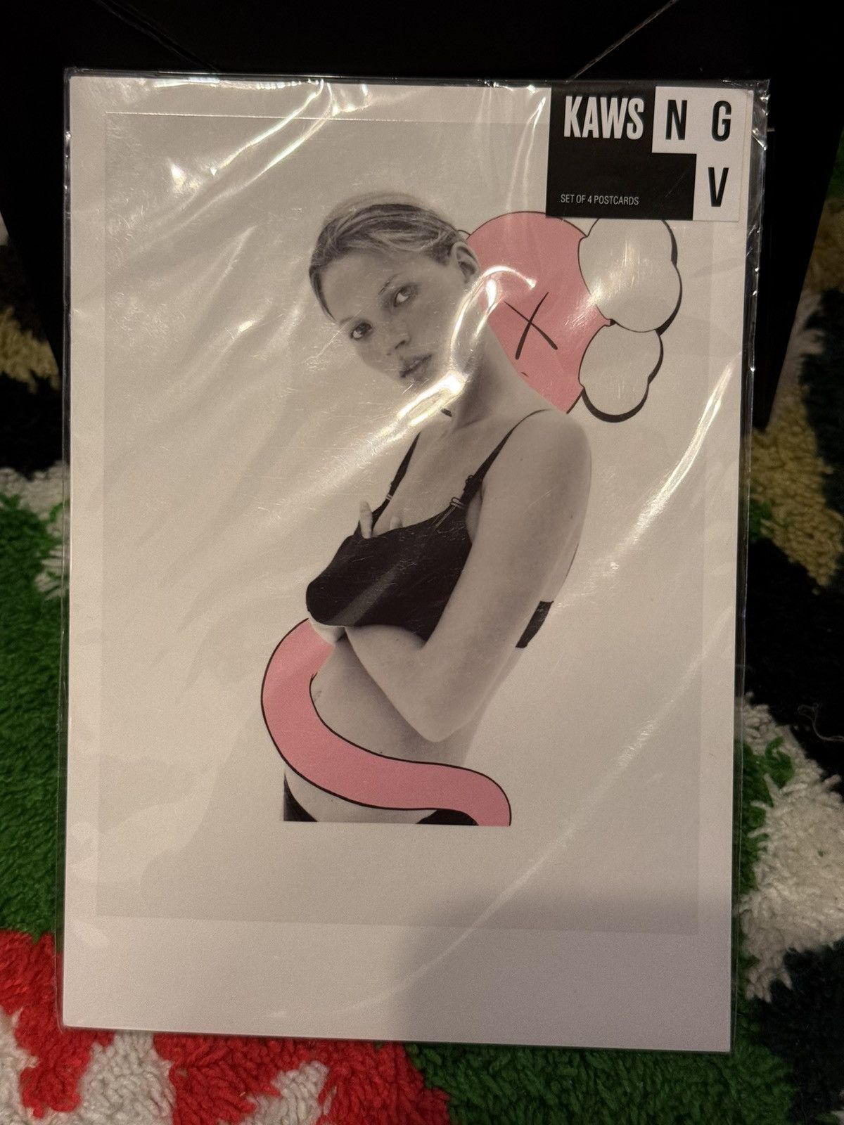 Kaws KAWS X NGV POSTCARD SET OF 4 - MODEL KATE MOSS BY DAVID