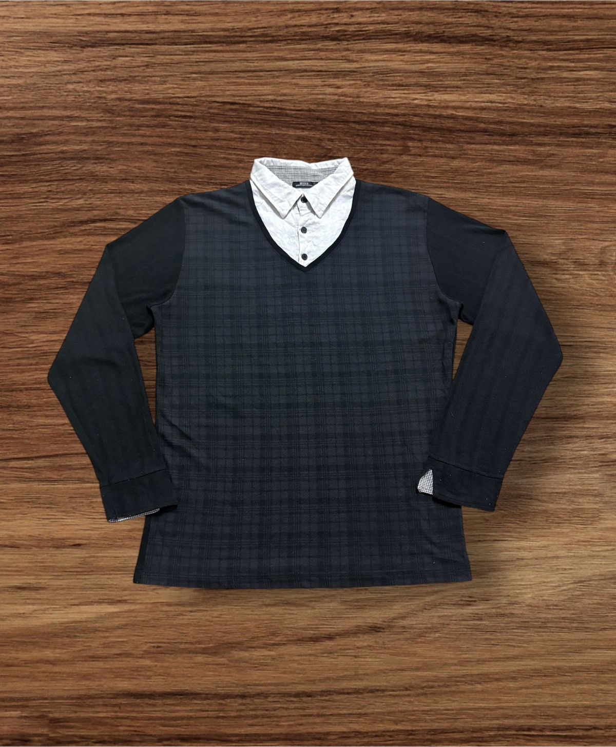 Vintage Japanese Brand MITEX Double LayerLong Sleeve T-Shirt