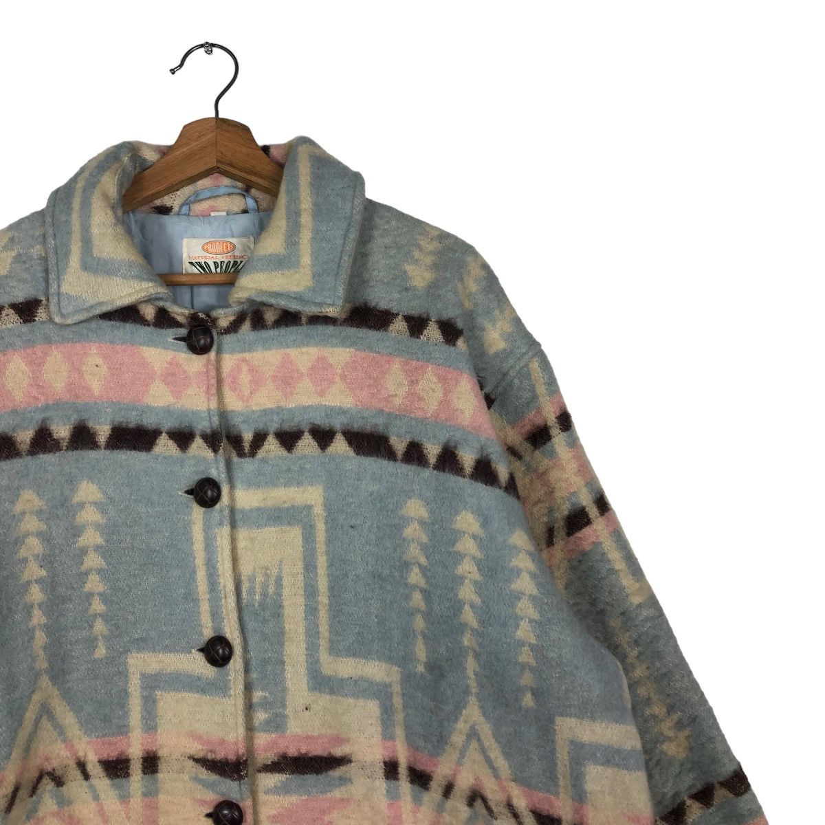 Japanese Brand 📌VINTAGE WOOL JACKET TWO PEOPLE JAPAN NAVAJO NATIVE Size US M / EU 48-50 / 2 - 12 Thumbnail