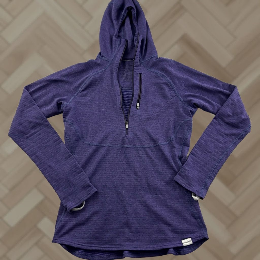 Patagonia Patagonia Capilene 4 Polartec 1/4 Zip Hooded Jacket Women's Small Purple Size S / US 4 / IT 40 - 1 Thumbnail