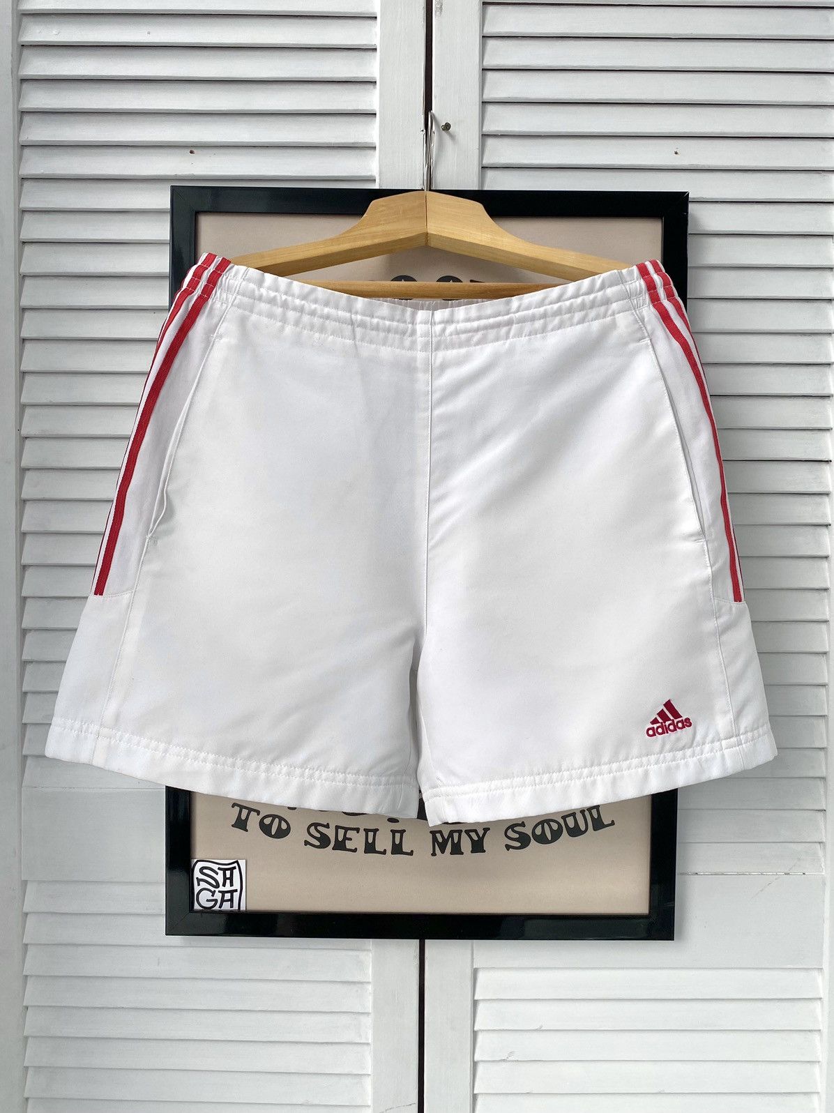 Adidas × Vintage Vintage Adidas Track Striped Shorts Retro Athletic Size US 32 / EU 48 - 7 Thumbnail