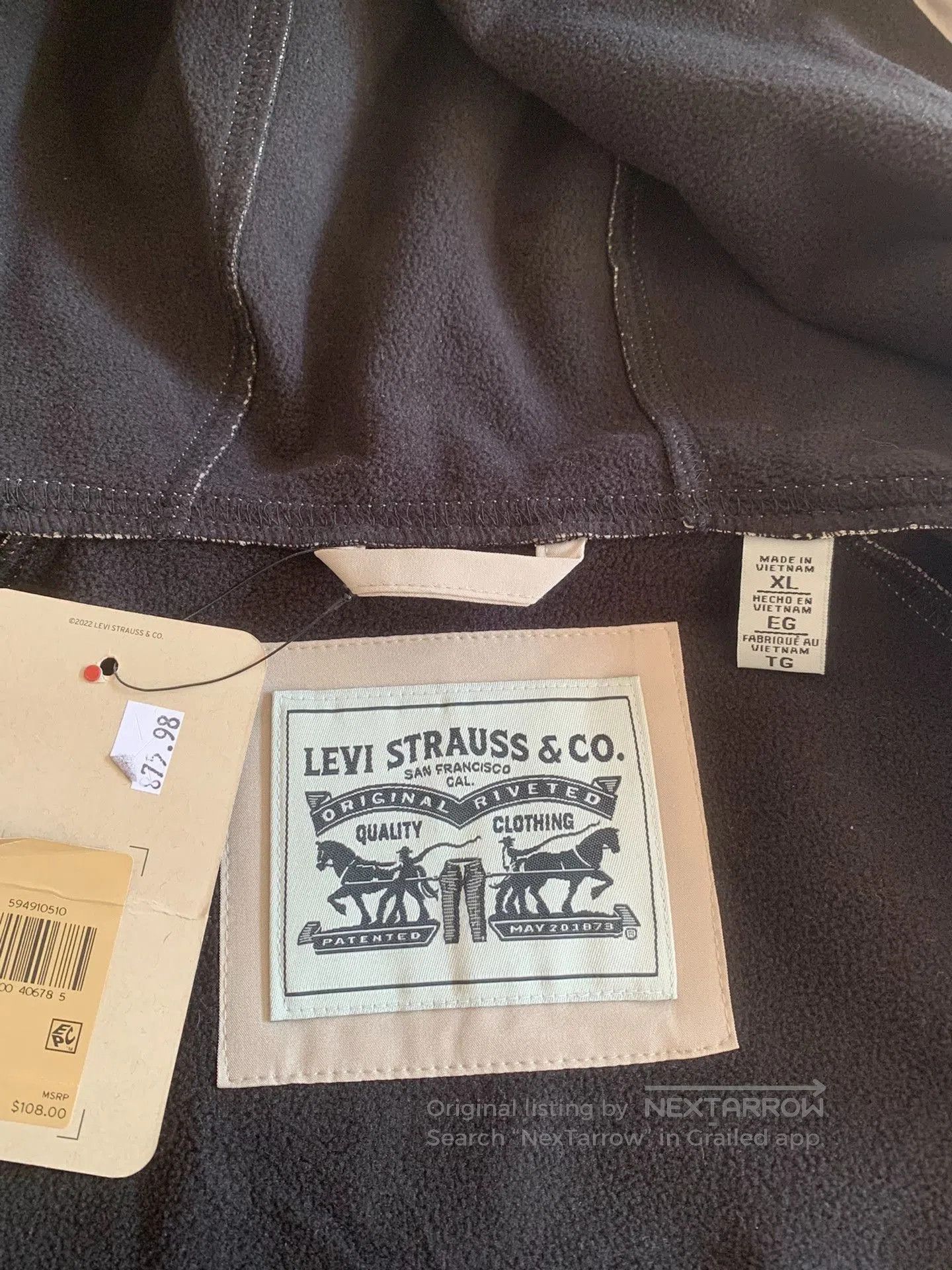 Levi's Levi's Men's Soft Shell Bomber. Size US XL / EU 56 / 4 - 4 Thumbnail