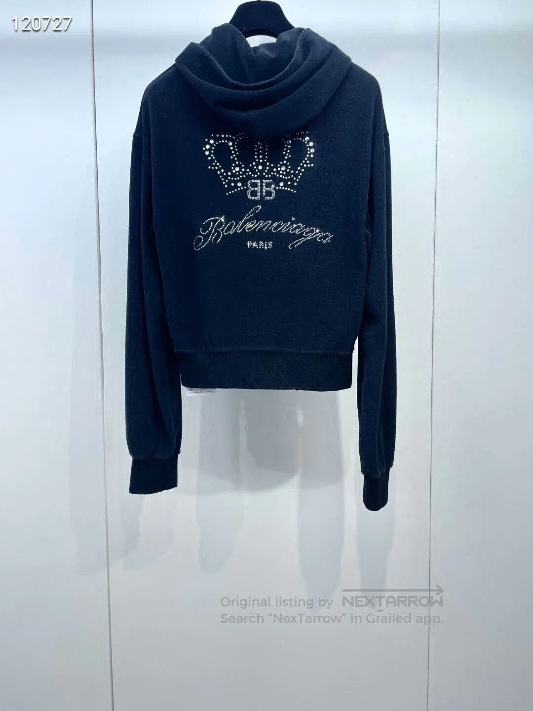 Balenciaga Balenciaga Crown Rhinestone Hoodie. Size XS / US 0-2 / IT 36-38 - 1 Thumbnail