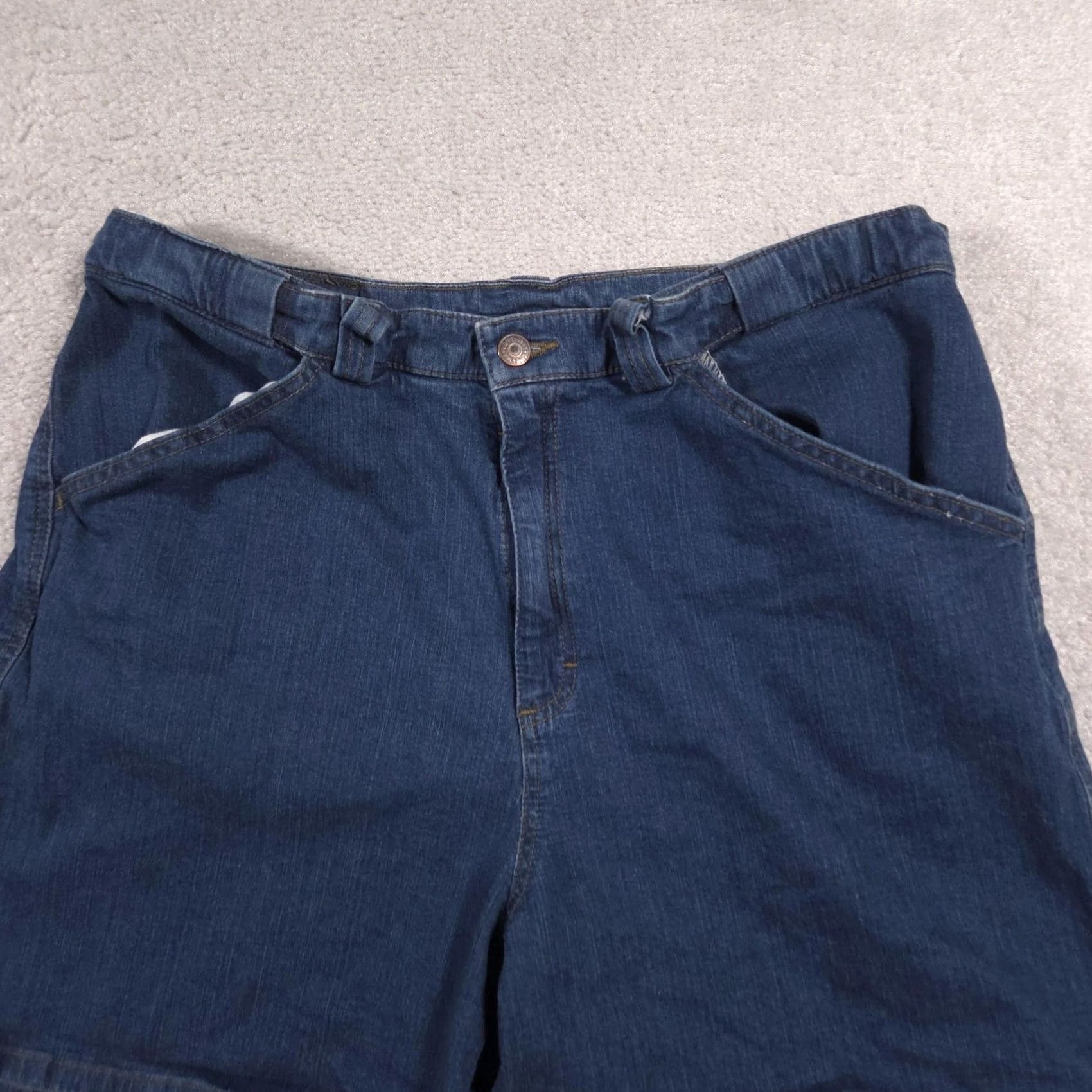 Lee Lee Denim Shorts Womens 16P Petite Blue Mom High Rise Relaxed Fit Casual Jean Size 38" / US 16 / IT 52 - 4 Thumbnail