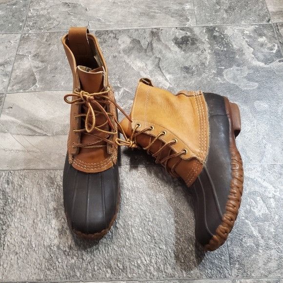 image of L L Bean x Vintage 70's L.l.bean Maine Hunting Brown Tan Leather Boots, Women's