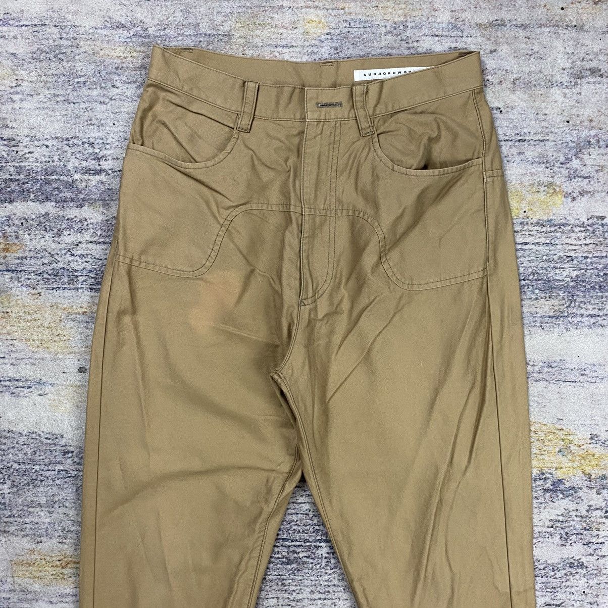 Japanese Brand Sunaokuwahara buckle back drop crotch pants Size US 28 / EU 44 - 3 Thumbnail