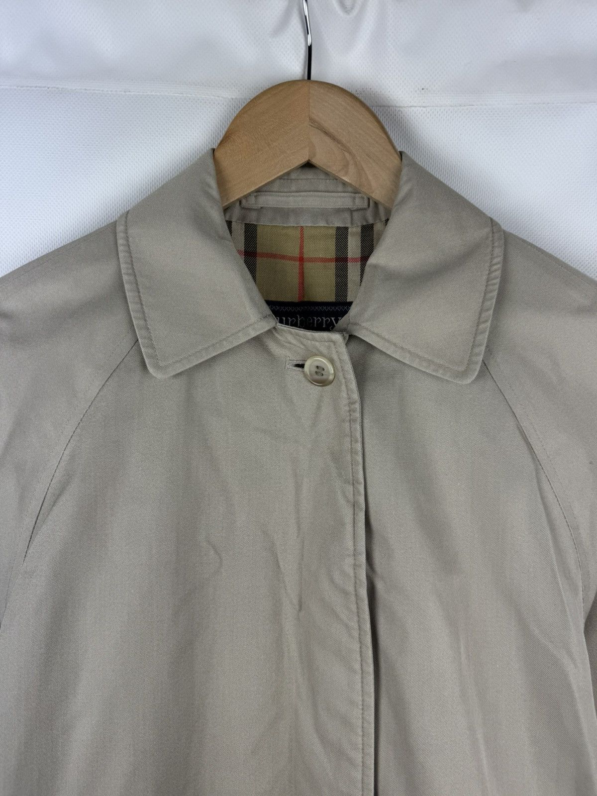 Burberry Burberrys Vintage Nova Check Lined Belted Trench Coat Jacket Size M / US 6-8 / IT 42-44 - 6 Thumbnail