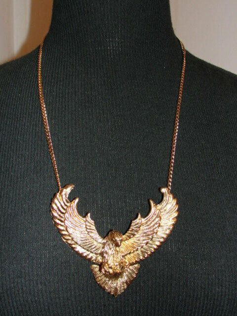 Designer Eagle Statement Necklace 18kt Gold Plated Brass Alberto Juan Size ONE SIZE - 3 Thumbnail