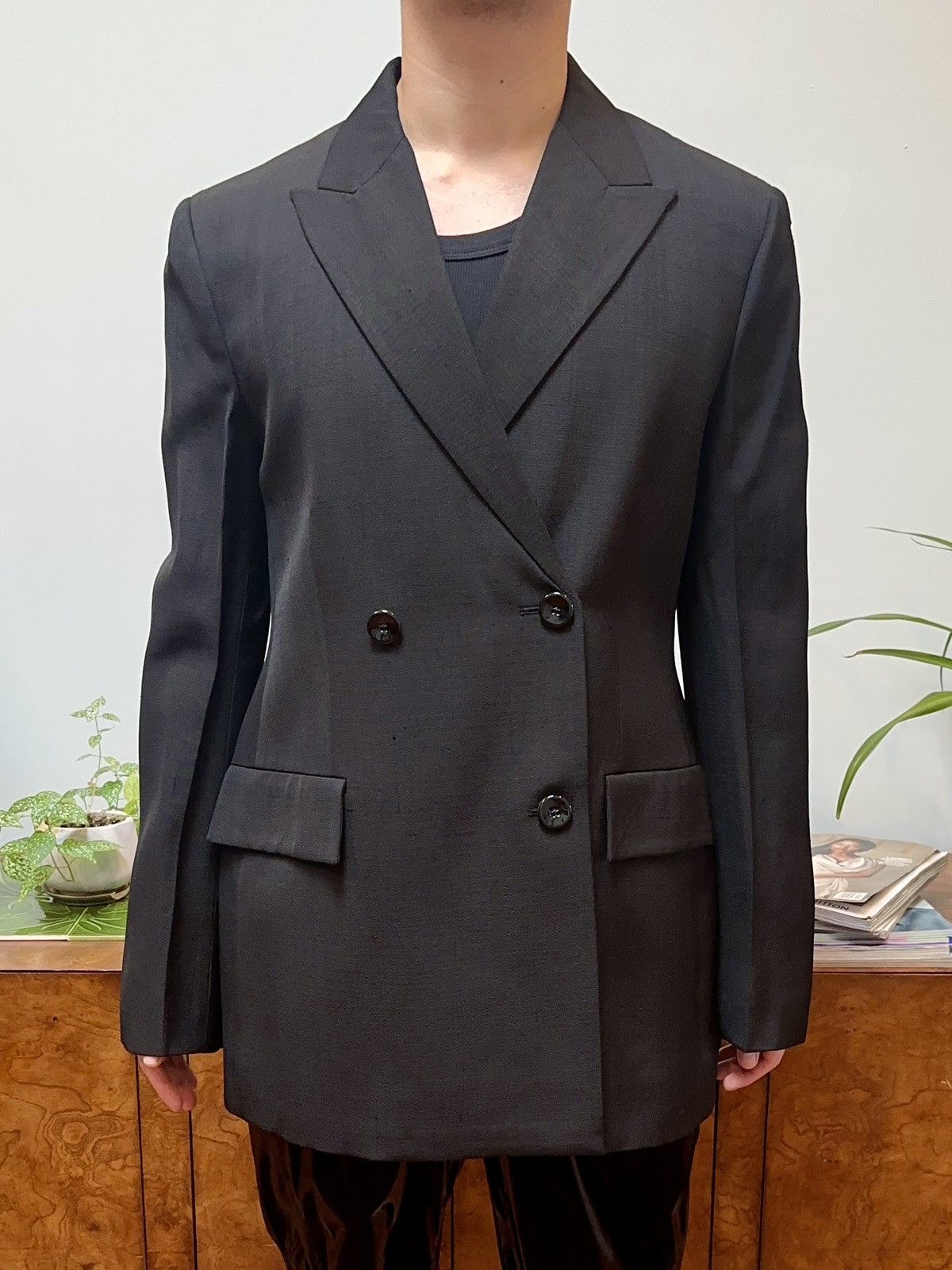 Jil Sander Silk & Viscose DB Blazer Size 38R - 2 Thumbnail