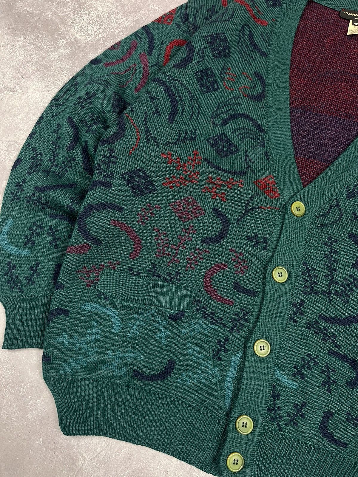 Mr. Junko Mr. Junko Junko Koshino Wool/Cashmere Cardigan Sweater Green Size US L / EU 52-54 / 3 - 3 Thumbnail