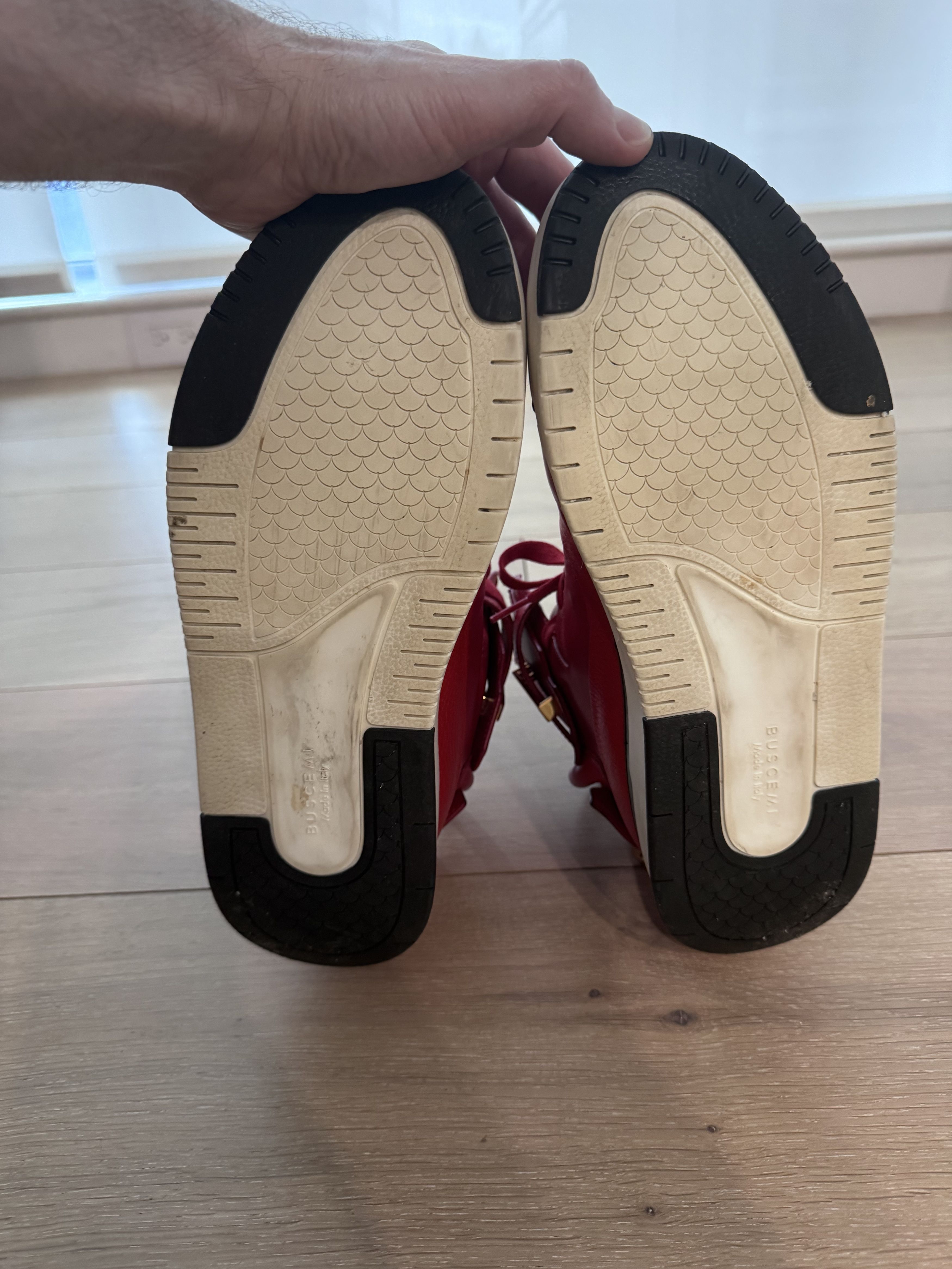Buscemi Buscemi B Court Red High Top Red Sneaker US 10 Size US 10 / EU 43 - 8 Thumbnail