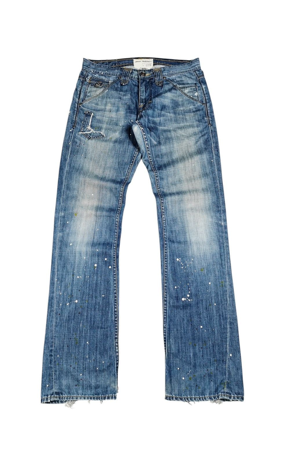 Jimmy Taverniti Jimmy Taverniti Distressed Painted Denim Jeans Size US 32 / EU 48 - 1 Thumbnail