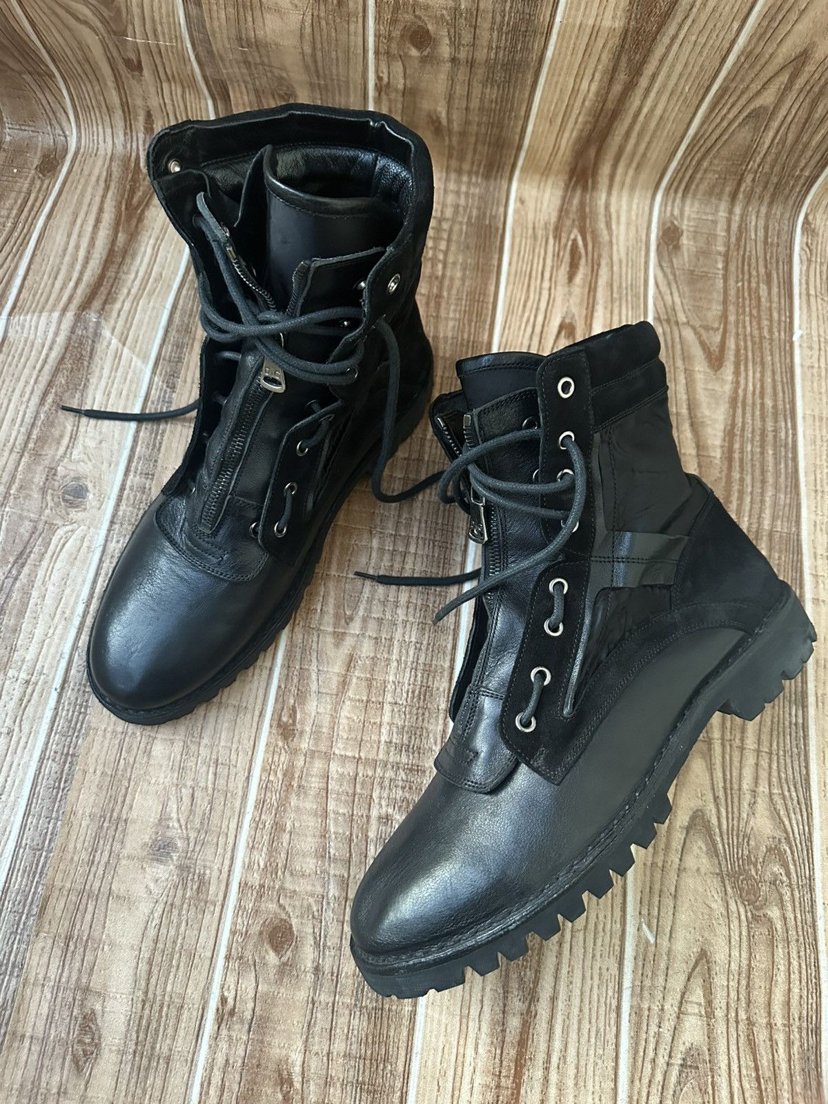 Dolce & Gabbana 00’s Dolce & Gabbana Black Hybrid Zip Boots Size US 9 / EU 42 - 13 Thumbnail