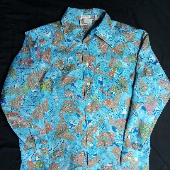 Sears Vintage Sears Kings Road Psychedelic Polyester Disco Shirt Size US L / EU 52-54 / 3 - 2 Thumbnail