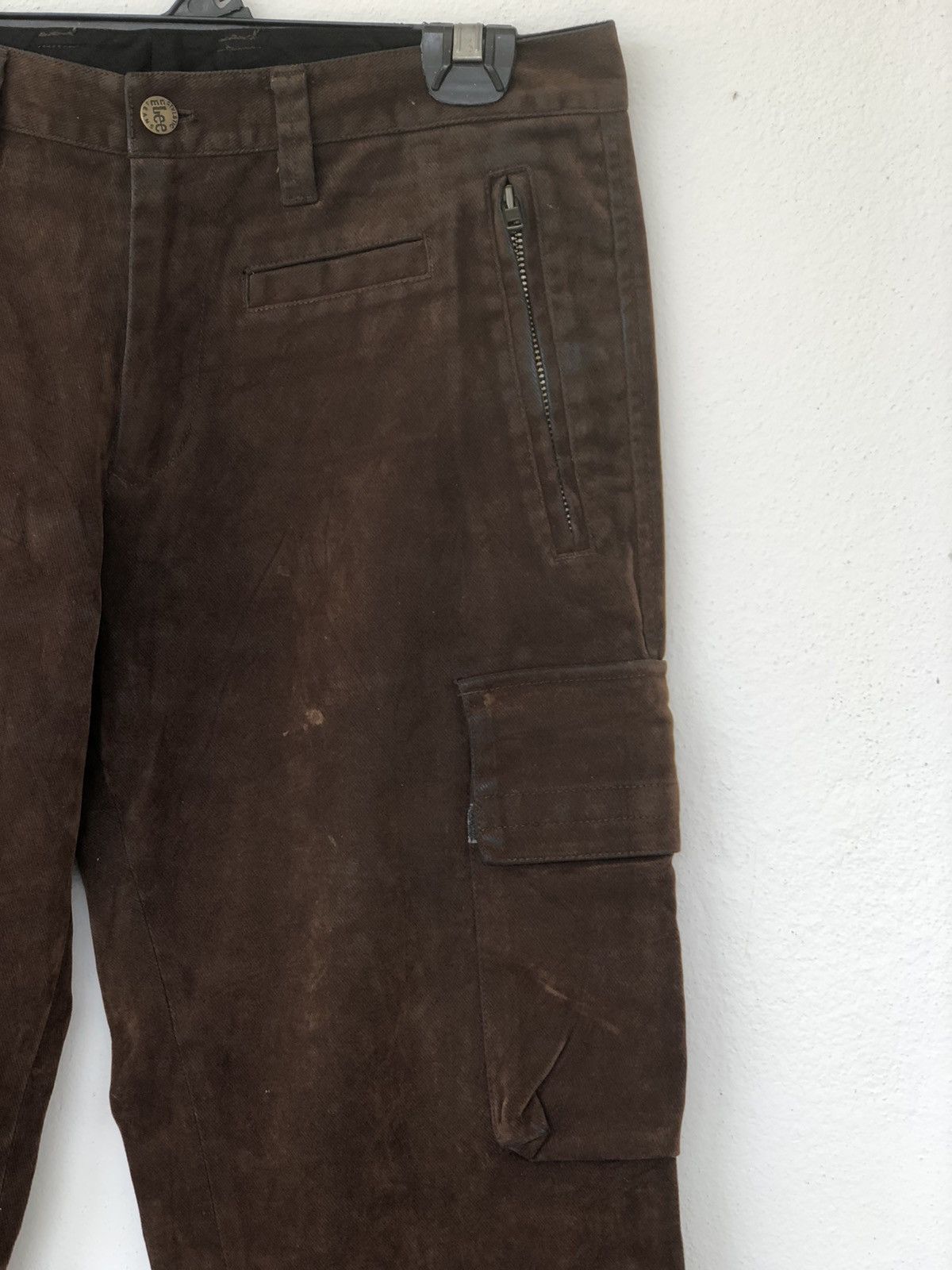 Japanese Brand Vintage COMME CA ISM Suede Cargo Pant Size US 32 / EU 48 - 14 Thumbnail