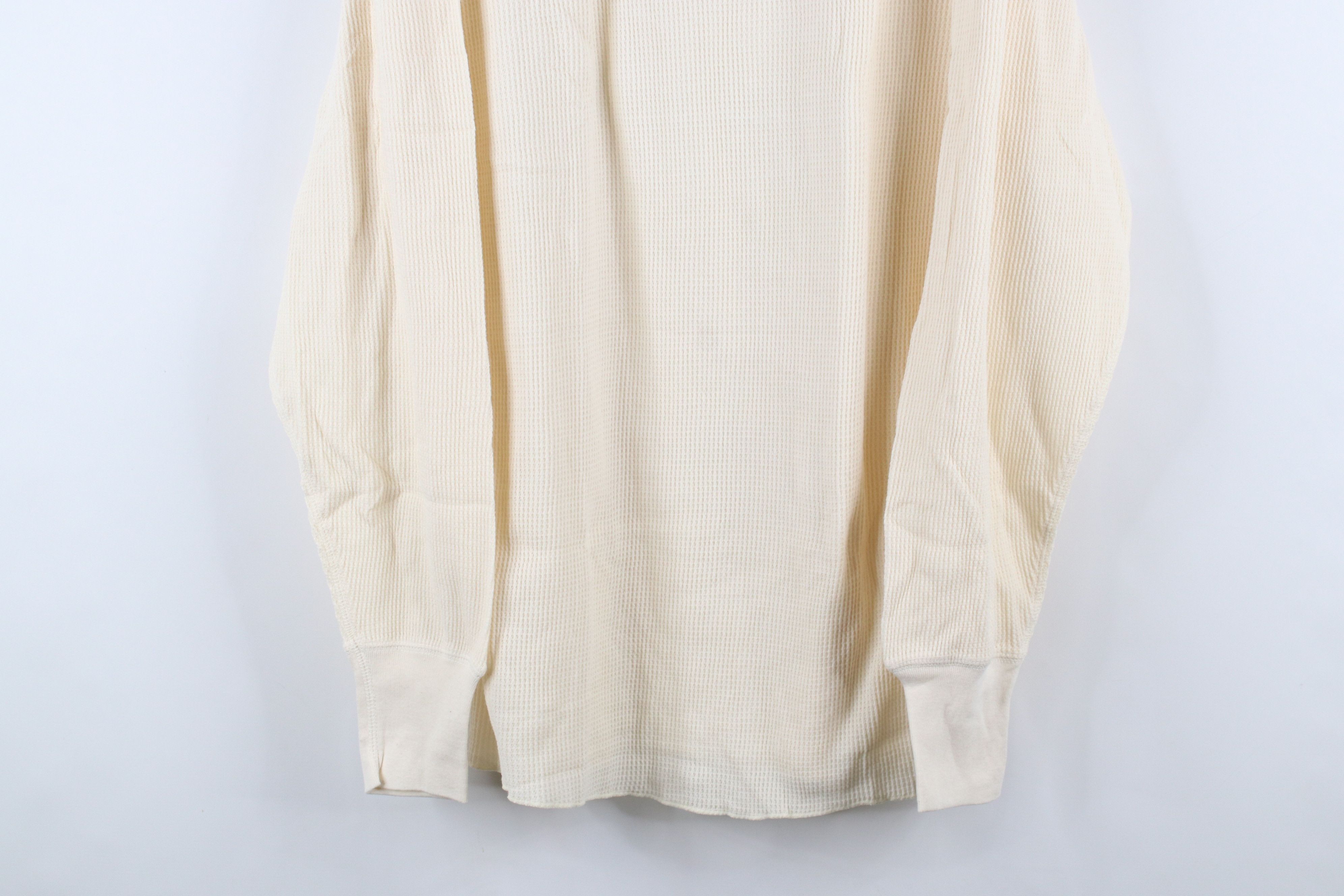 Vintage Vintage 90s Streetwear Waffle Knit Long Sleeve T-Shirt Size US XL / EU 56 / 4 - 3 Thumbnail