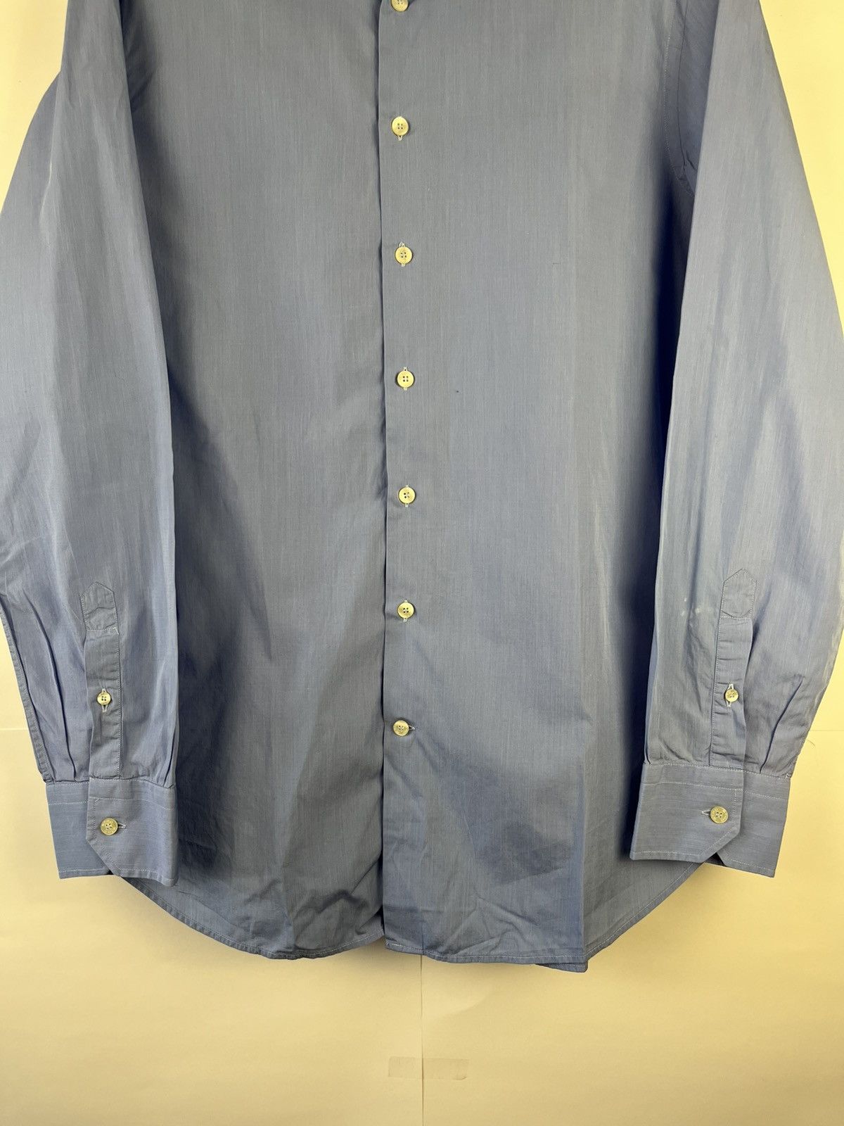 Etro Etro Luxury Solid Long Sleeve Shirt Button Up Made in Italy Size US L / EU 52-54 / 3 - 4 Thumbnail