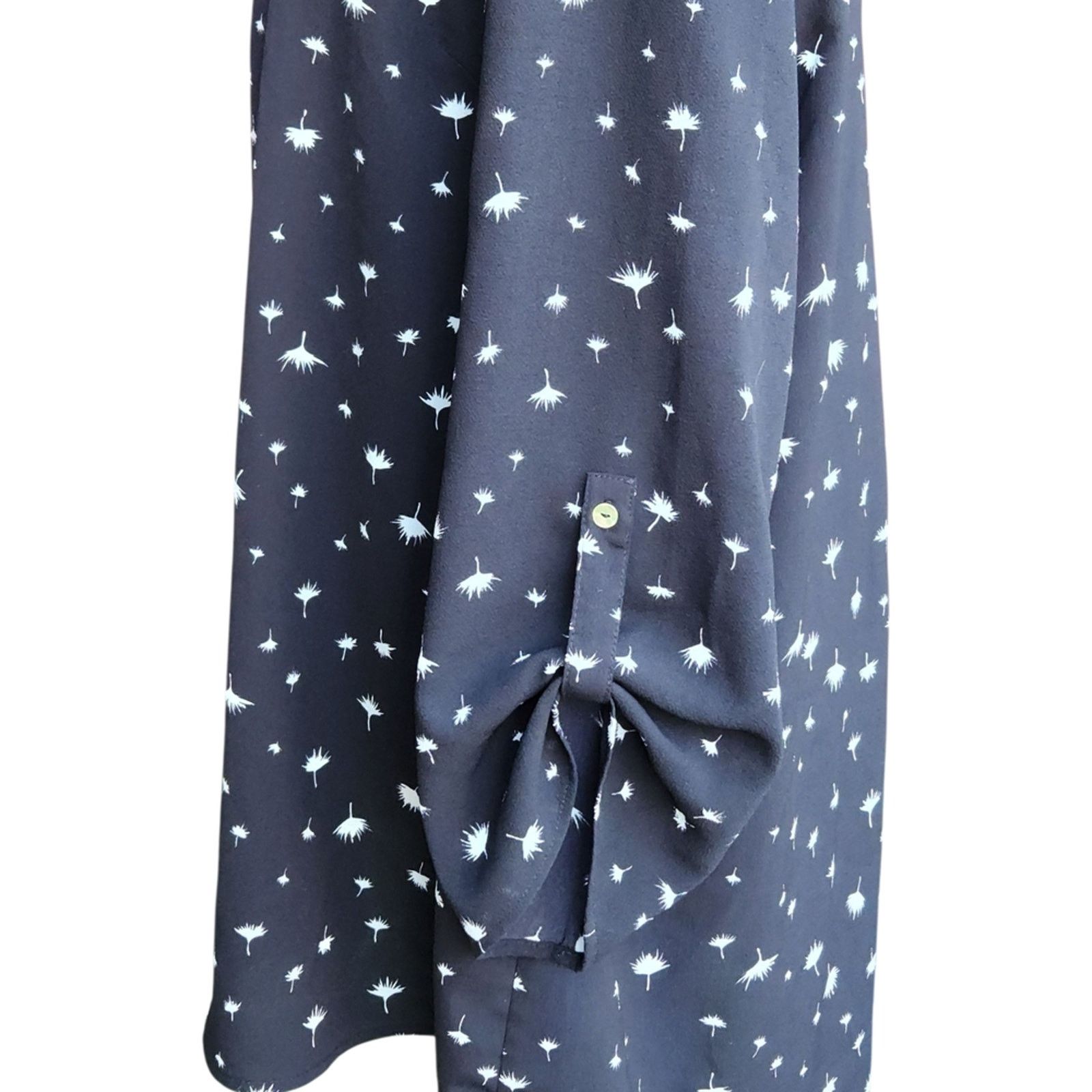 St. Johns Bay Daniel Rainn XXL Blouse - Black White Dandelion Tunic Size XXL / US 16-18 / IT 52-54 - 11 Thumbnail