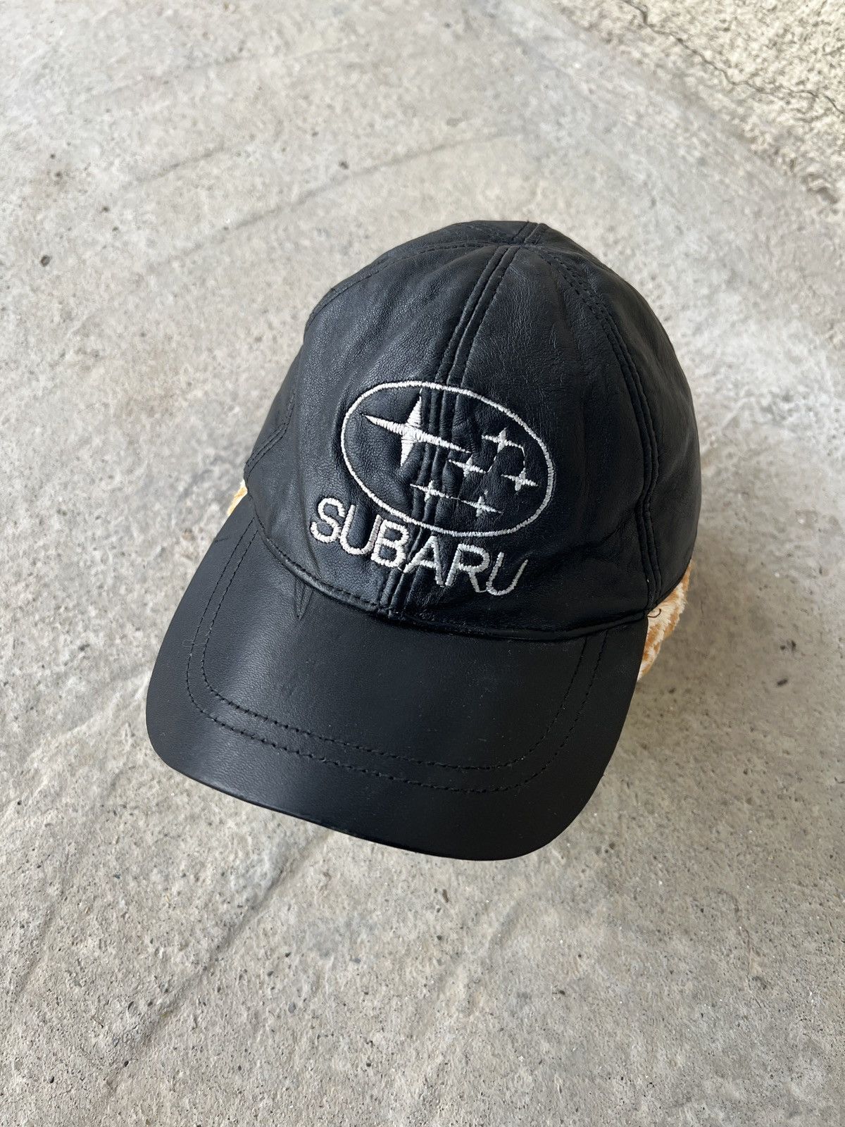 Japanese Brand Subaru Leather Vintage Hat Size ONE SIZE - 1 Thumbnail