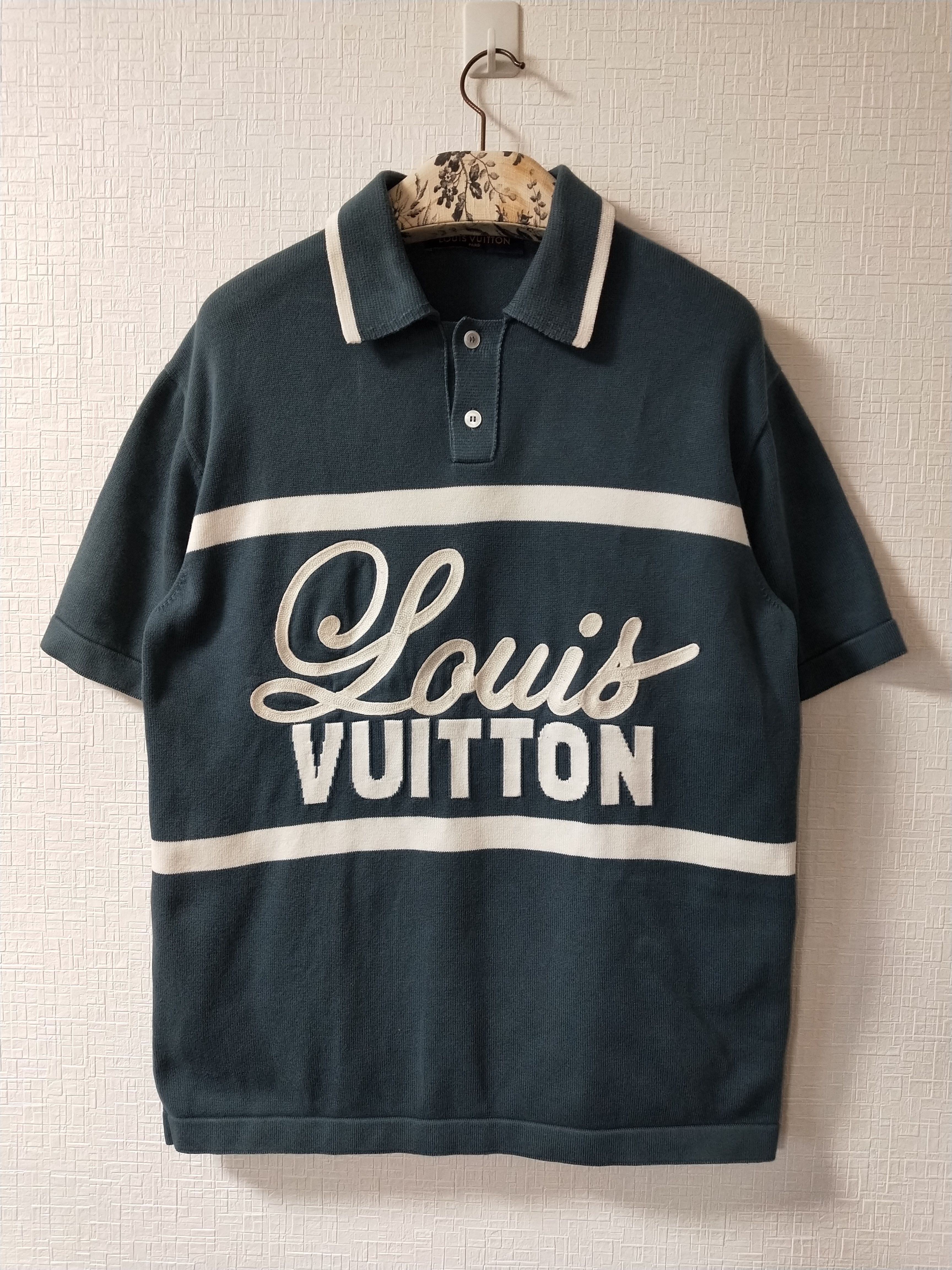 Louis Vuitton, Shirts, Louis Vuitton Vintage Cycling Polo Thick Cotton  Tee