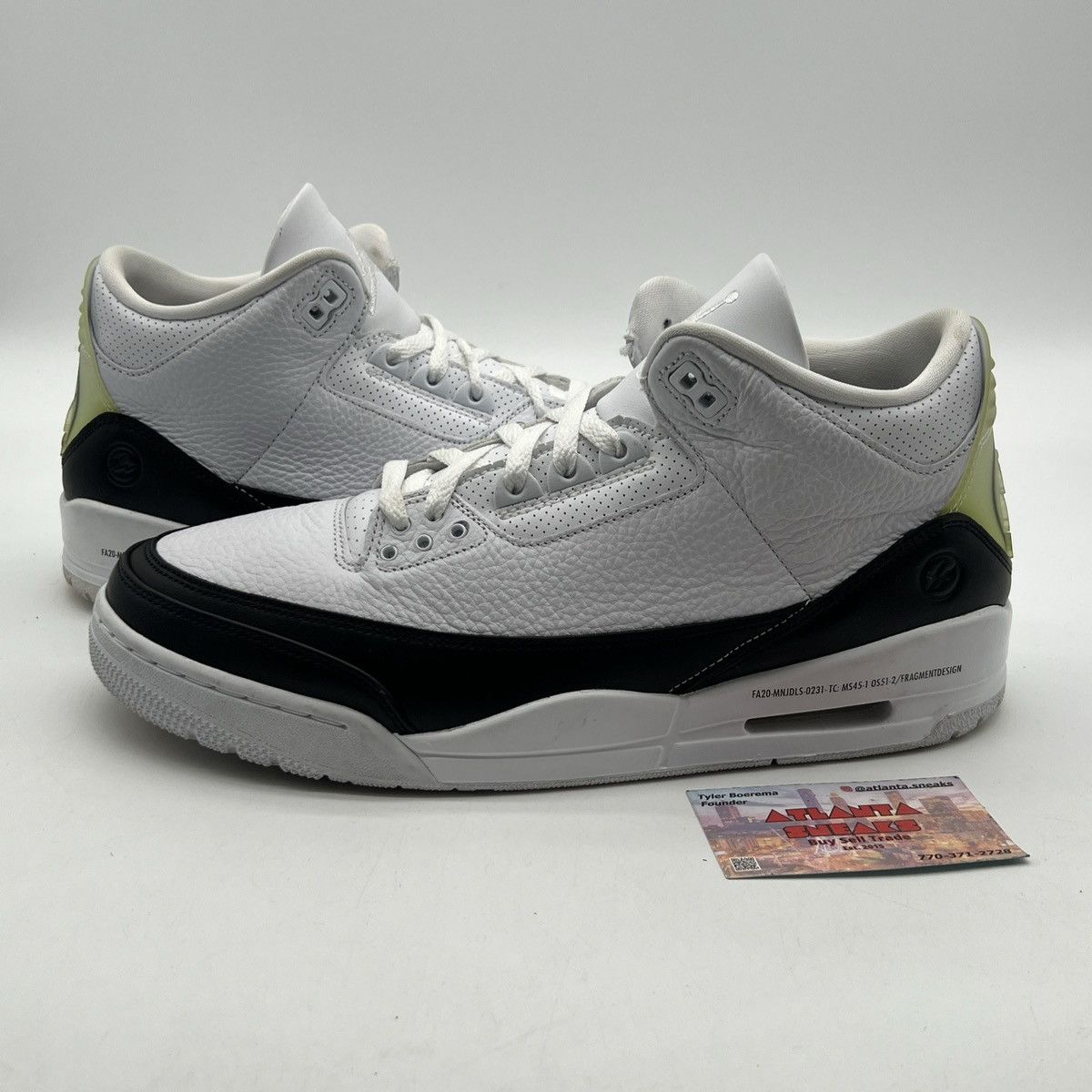 Jordan Brand Fragment design x air Jordan 3 white Size US 12 / EU 45 - 1 Thumbnail