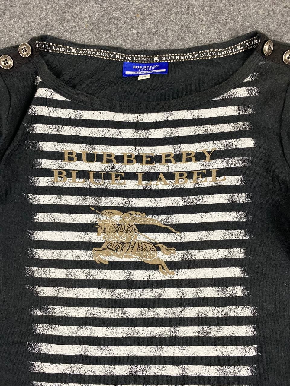 Burberry burberry blue label longsleeves tee nice design Size S / US 4 / IT 40 - 2 Thumbnail