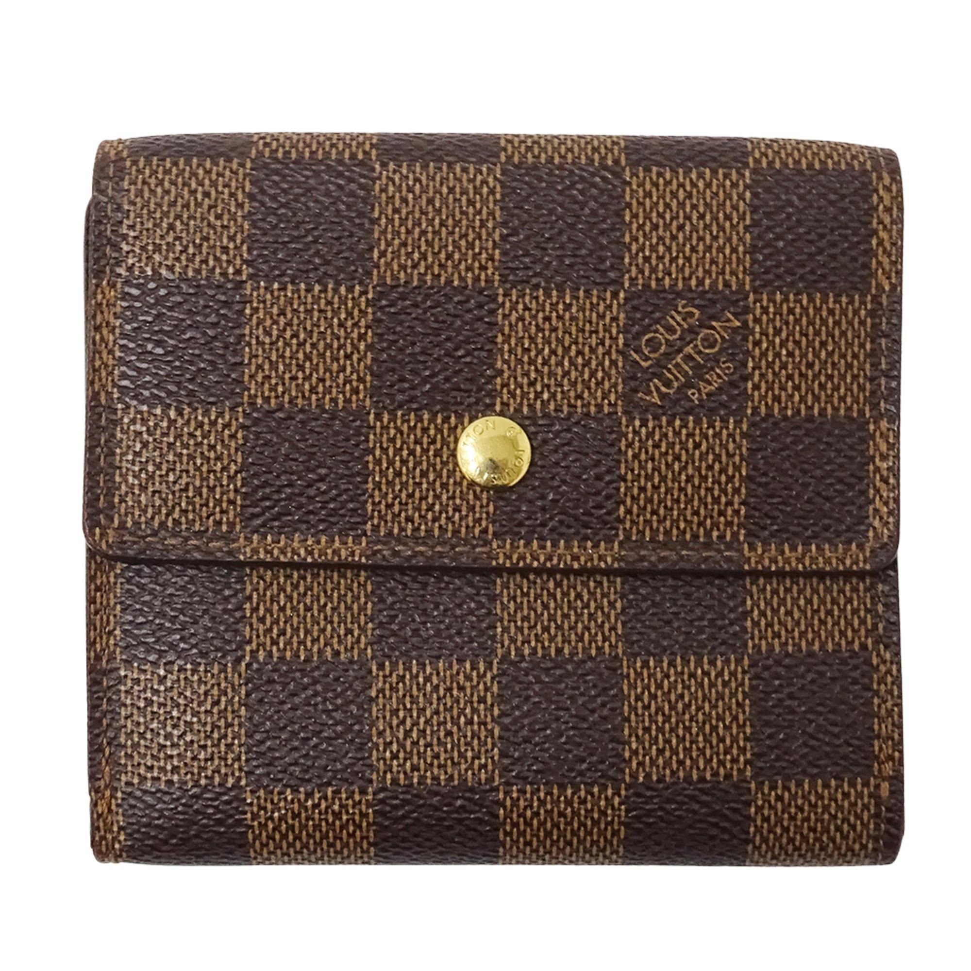 Louis Vuitton Louis Vuitton Damier Wallet for Women and Men, Brand Bi-fold Wallet, Portefeuille Elise N61654 Brown Size ONE SIZE - 1 Thumbnail