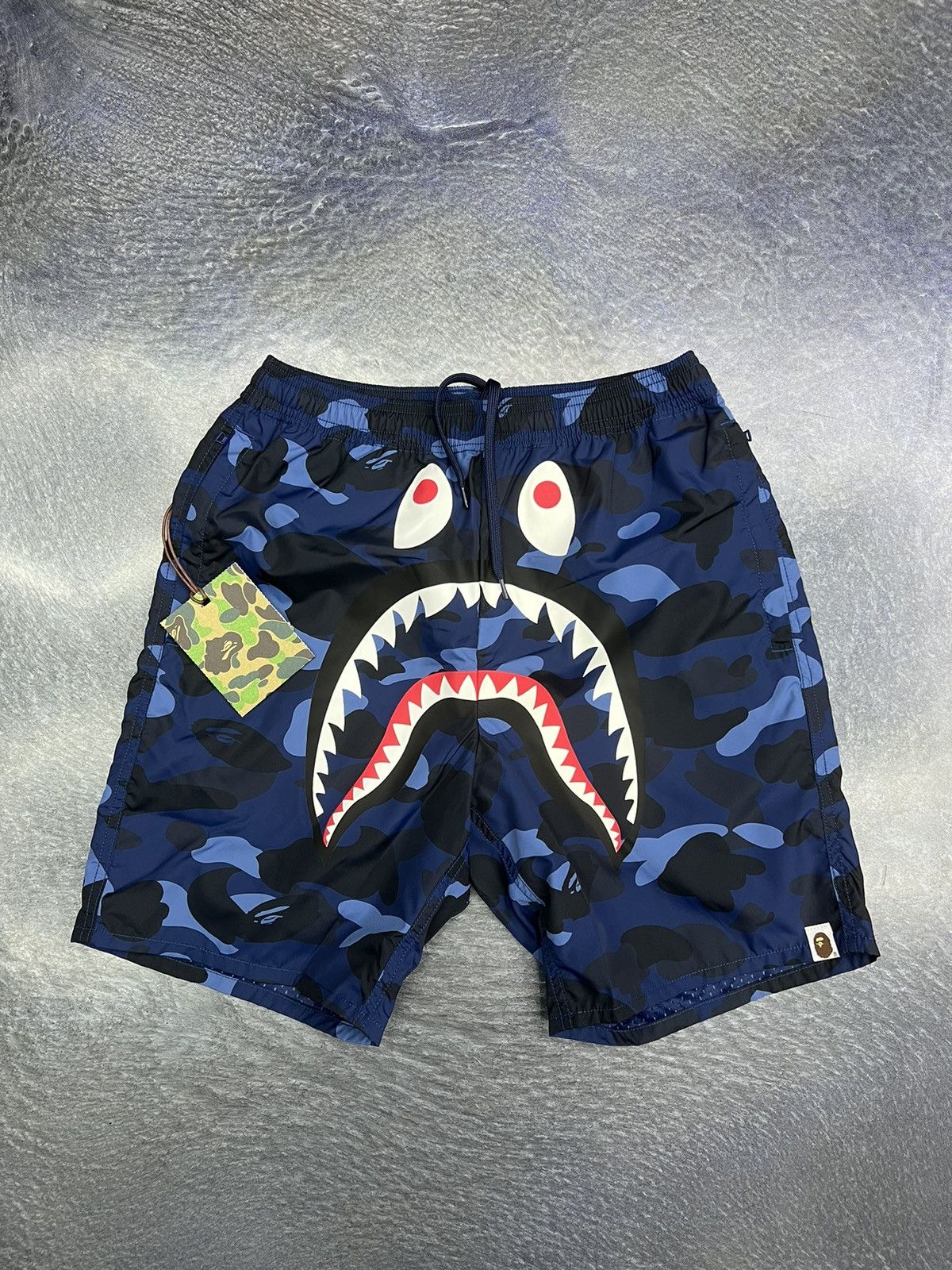 Bape Color Camo Shark Beach Shorts