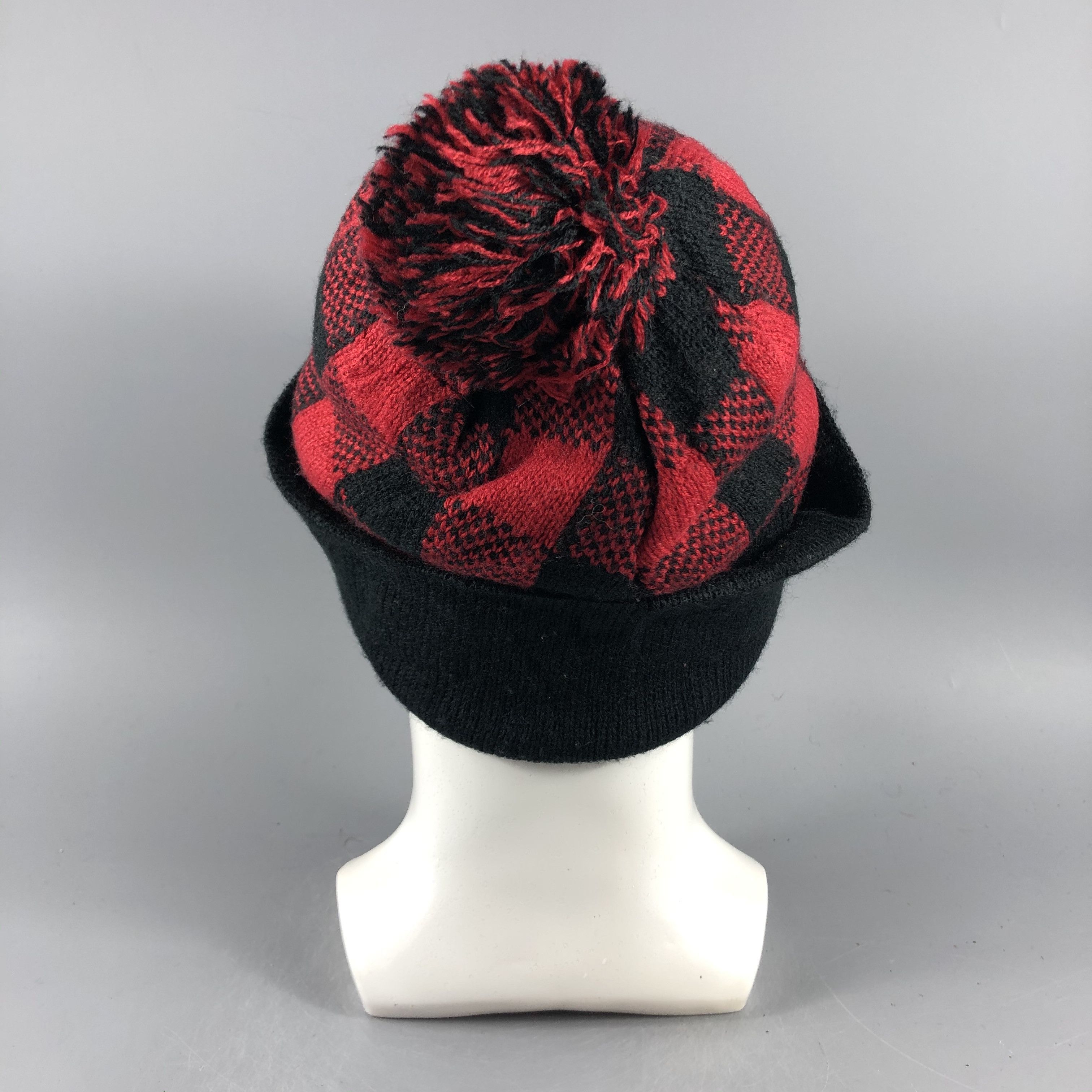 Edwin × Vintage Edwin Checker Bobble Beanie Snow Hat Snow Cap -D305 Size ONE SIZE - 2 Thumbnail