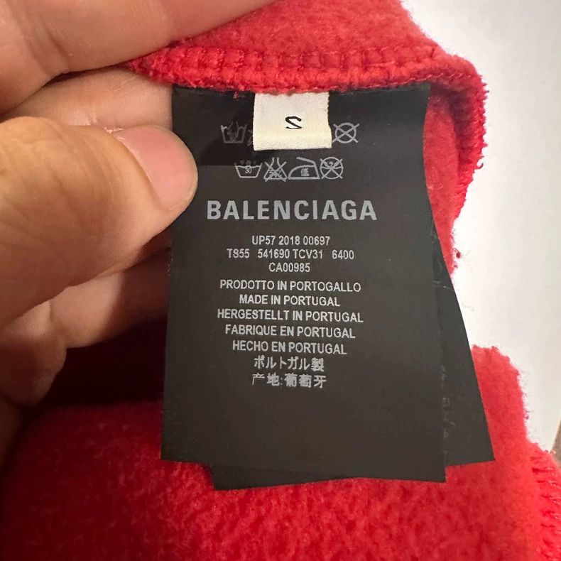 Balenciaga Balenciaga Red Casual Hooded Sweatshirt Size US S / EU 44-46 / 1 - 4 Thumbnail