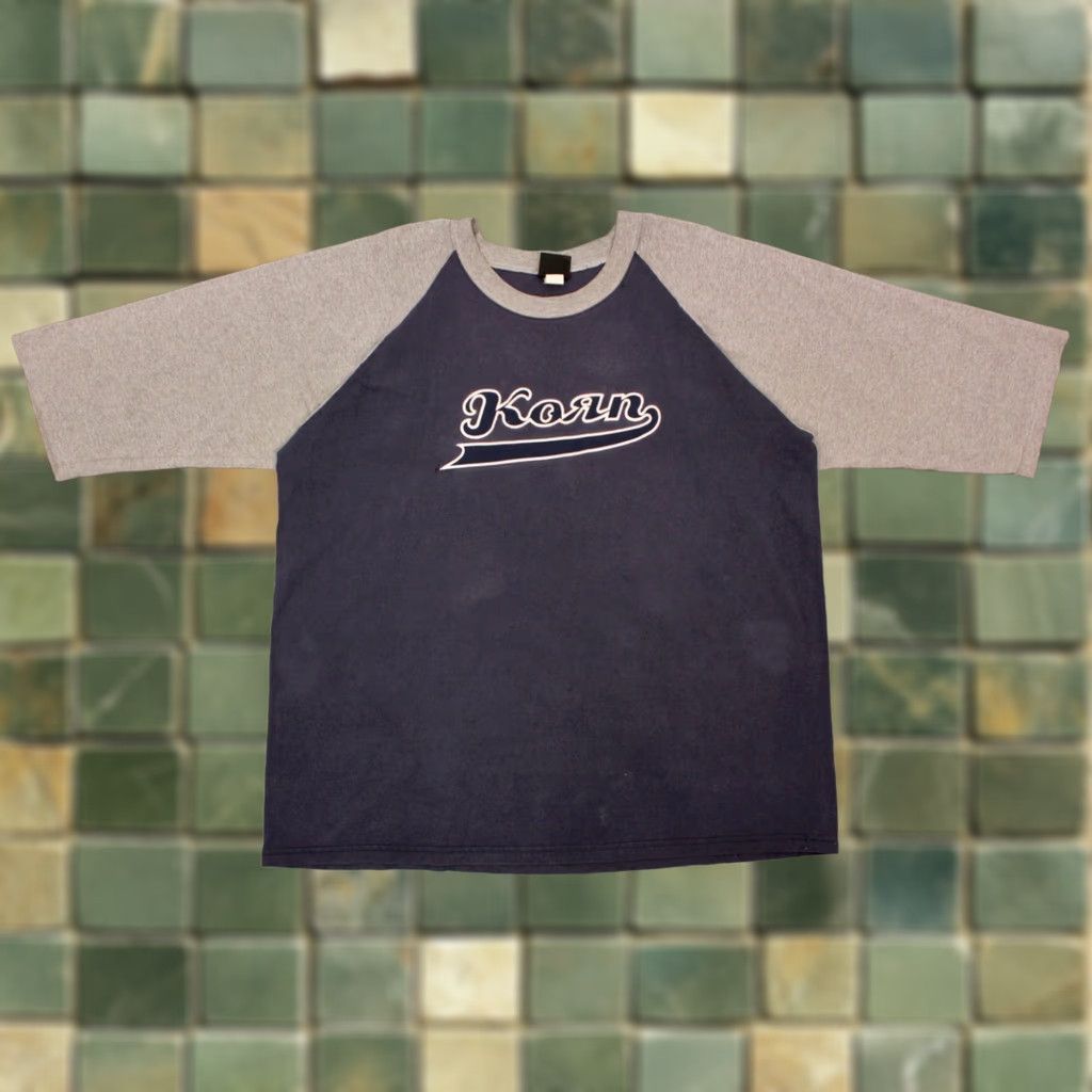 Vintage Men's Giant 90s Korn Baseball TShirt XXL Blue & Grey T-Shirt Vintage/VTG 1990s Baseball Mens XL-2XL Blue Grey 1990s Korn Shirt Size US XXL / EU 58 / 5 - 1 Thumbnail