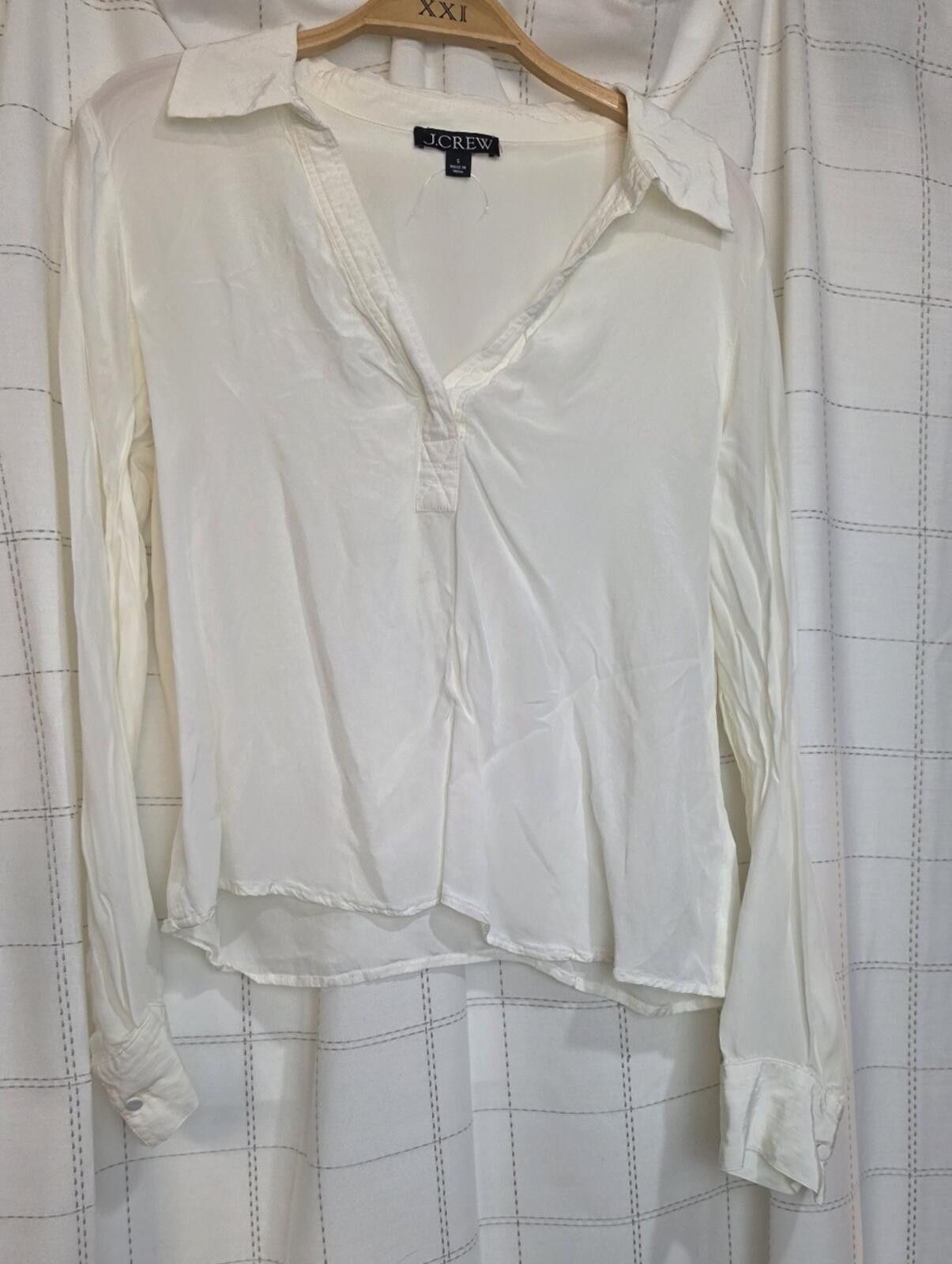 J.Crew J Crew Bungalow popover shirt in crepe de chine Size S / US 4 / IT 40 - 2 Thumbnail