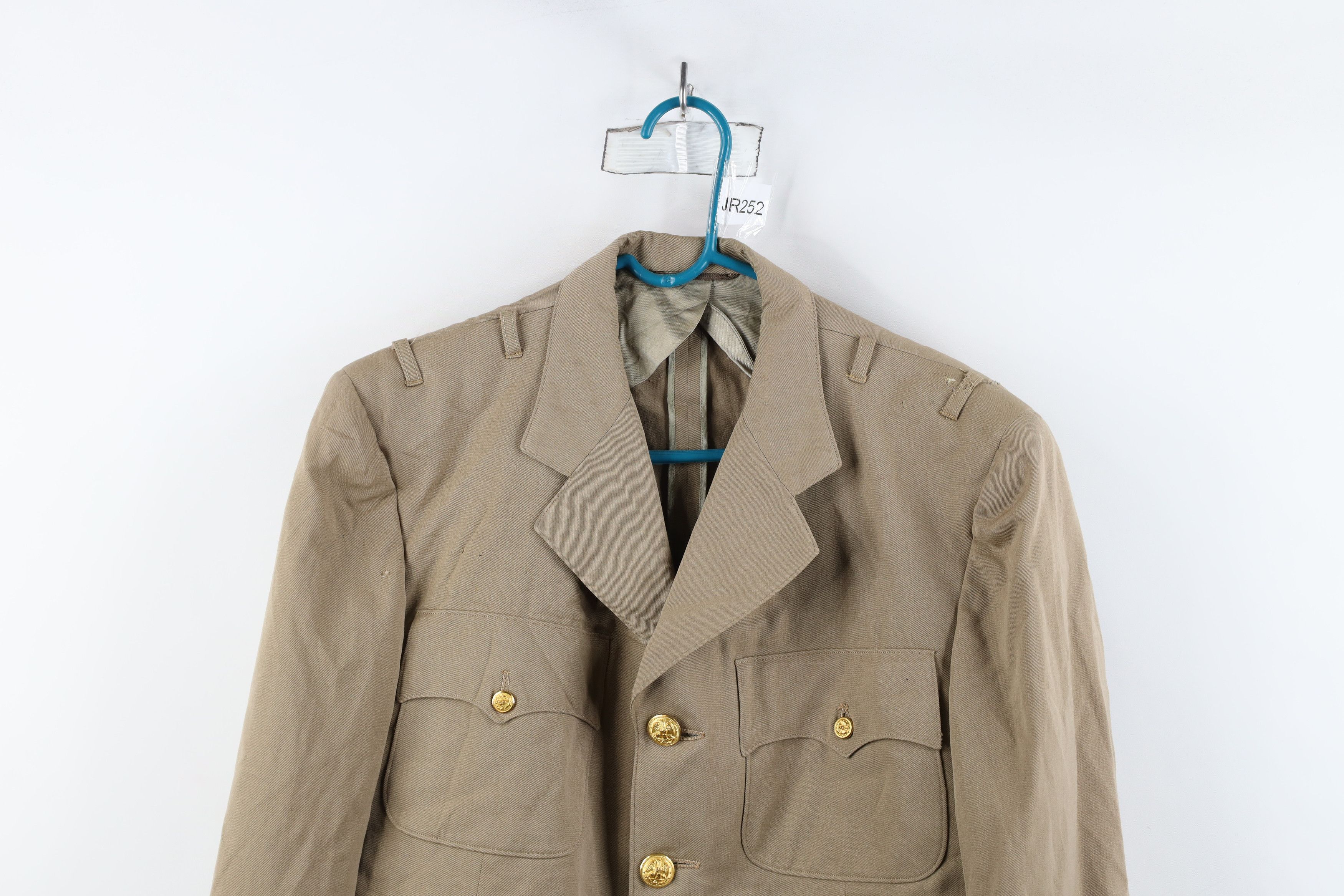 Vintage Vintage 50s Korean War Military Officer Jacket Khaki USA Size US XXL / EU 58 / 5 - 2 Thumbnail